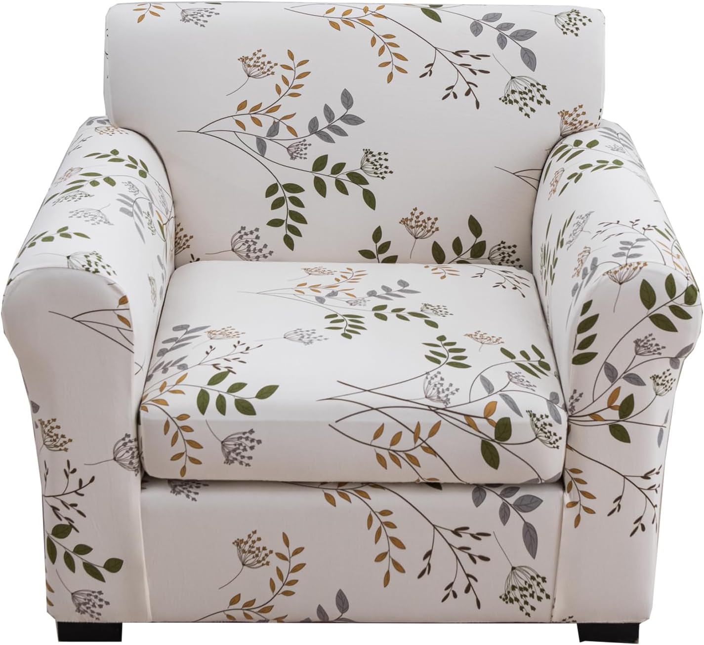 KRFOONN 2 Piece Chair Covers Printed Sofa Covers Couch Covers Washable Armchair Sofa Couch Slipcover Furniture Protector with Elastic Bottom for Living Room (Armchair, 23), Small