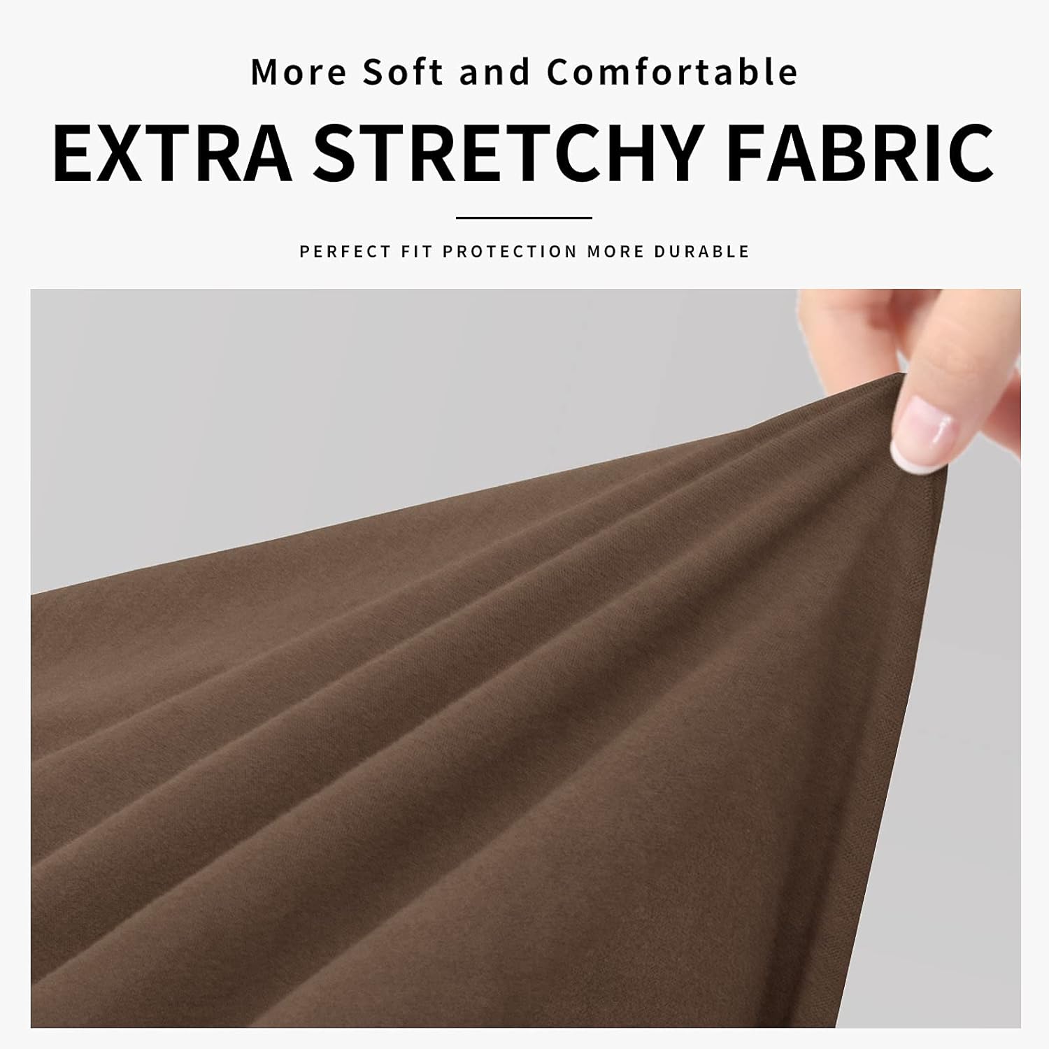 Easy-Going 100% Dual Waterproof 2 Pieces Chair Cover Stretch Soft Couch Cover for Dogs, Sofa Slipcover for 1 Separate Cushion Couch Leakproof Furniture Protector for Kids, Pets Grayish Green