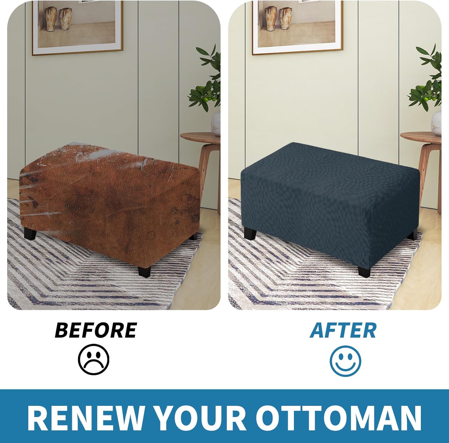 Rectangle Footrest Slipcovers