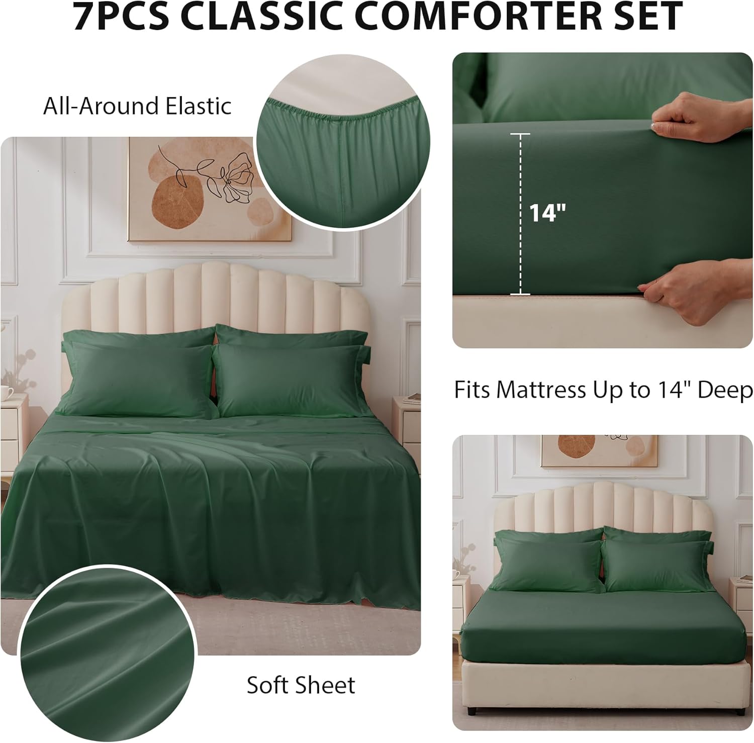 Bed in a Bag Queen Size 7 Pieces