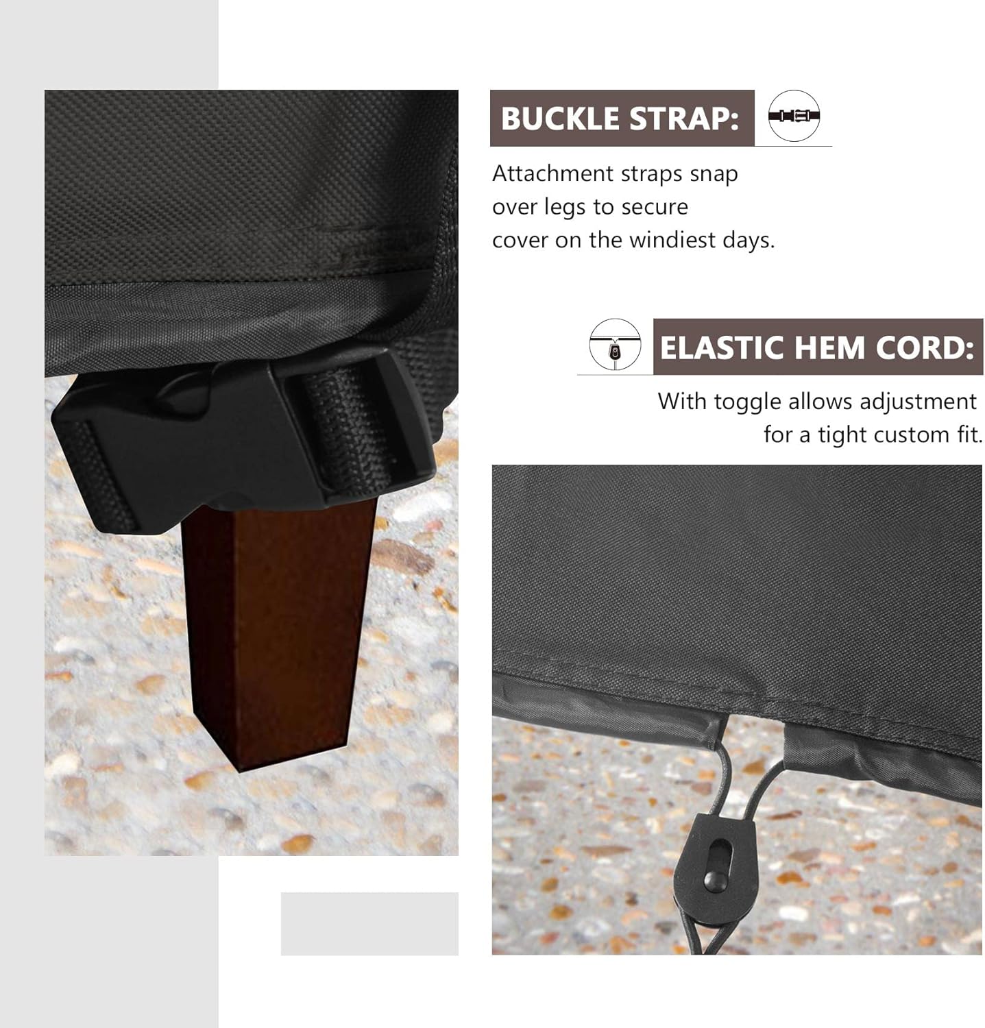 Waterproof Patio Ottoman Cover Rectangular