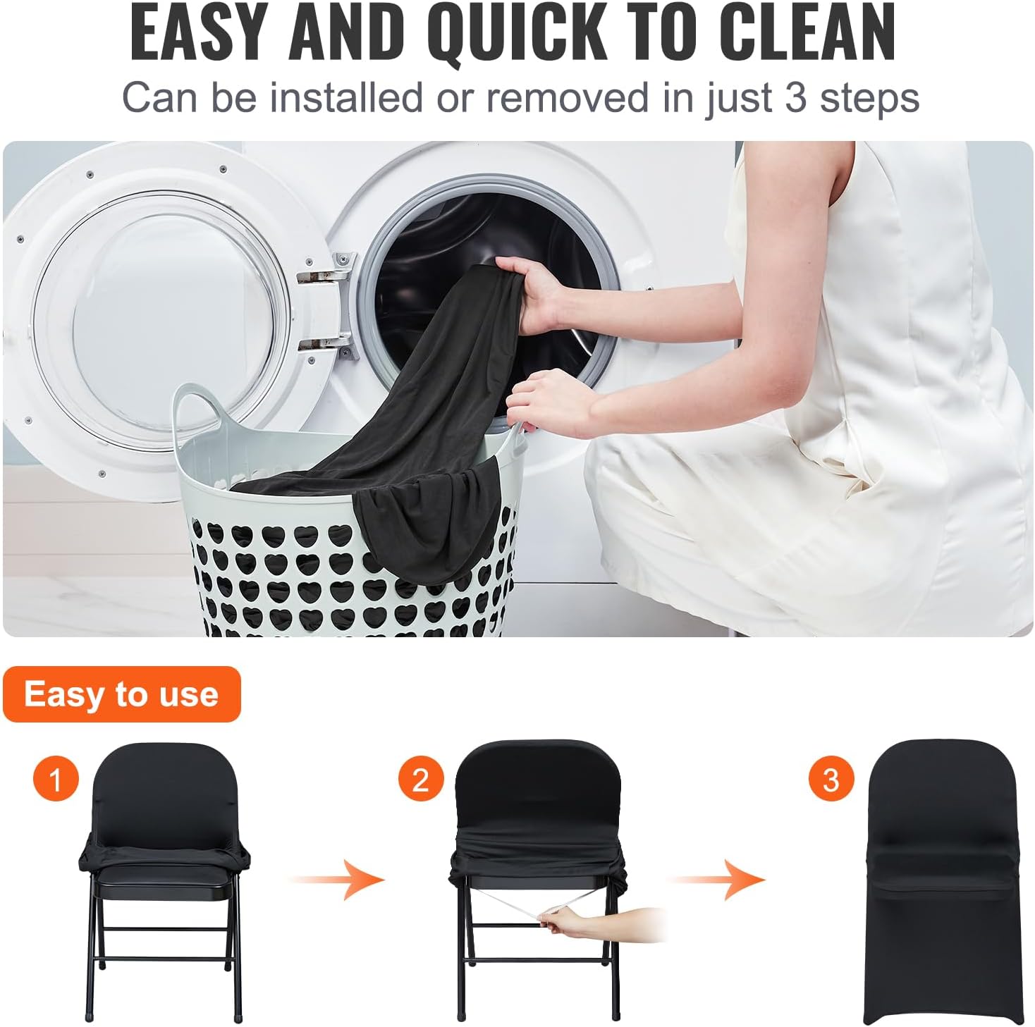 100 Pcs White Chair Covers