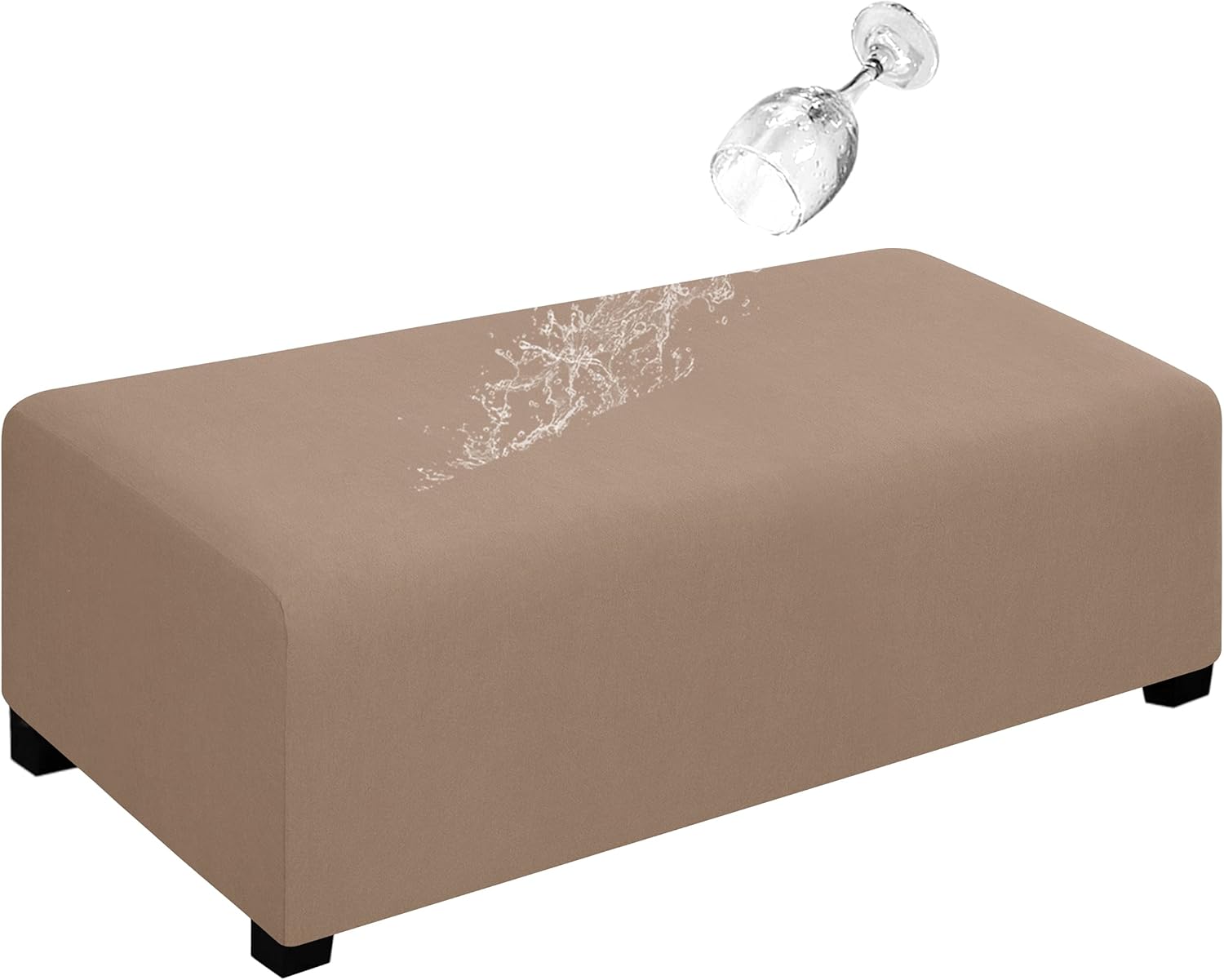 Dual Waterproof Stretch Ottoman Cover