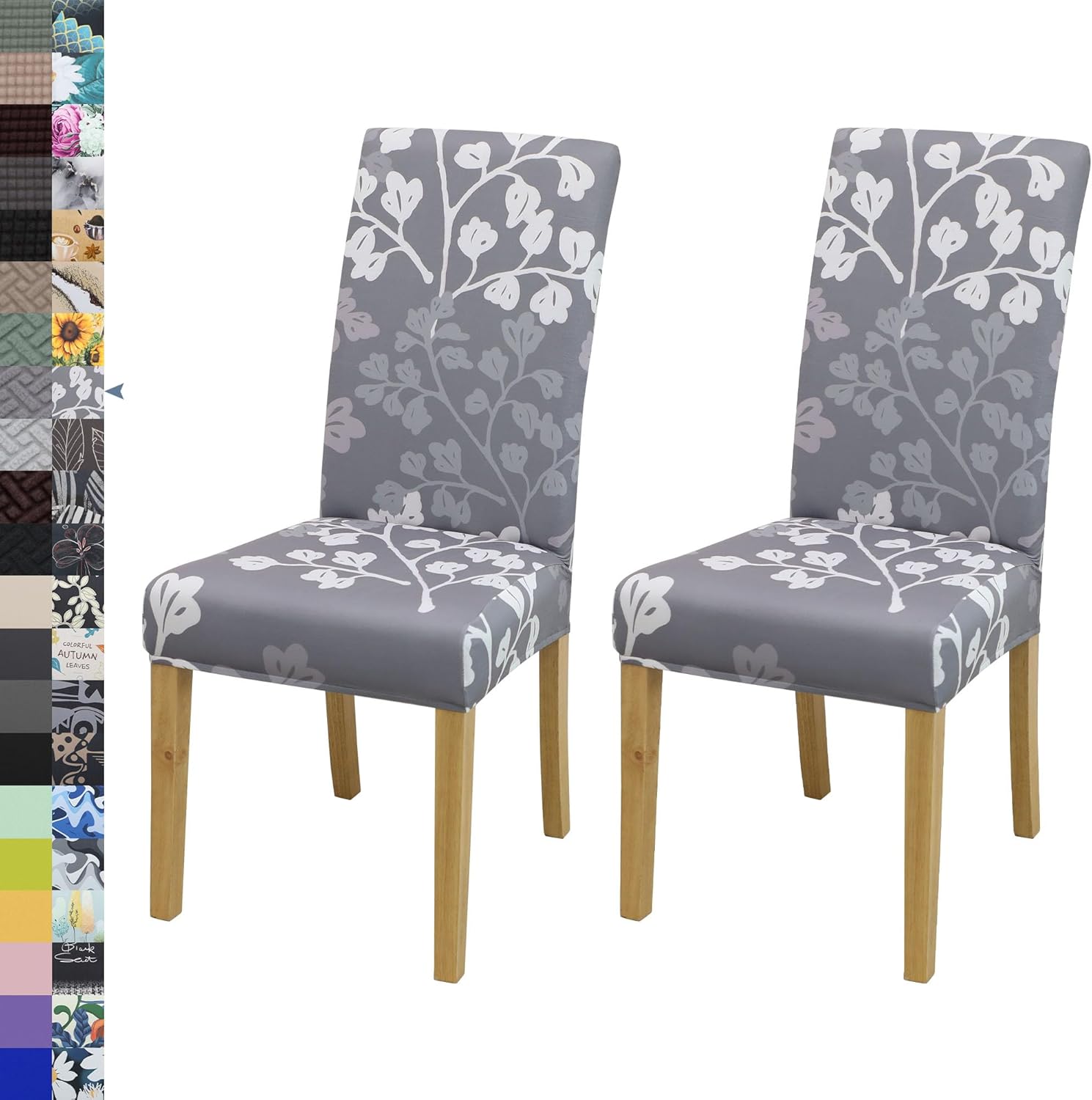 Dining Chair Cover,Dining Room Chair Covers Set of 6,Stretch Kitchen Chair Cover,Washable Dining Chair Cover,Parsons Chair Slipcovers Protective,for Home,Restaurant,Banquet(Gray)