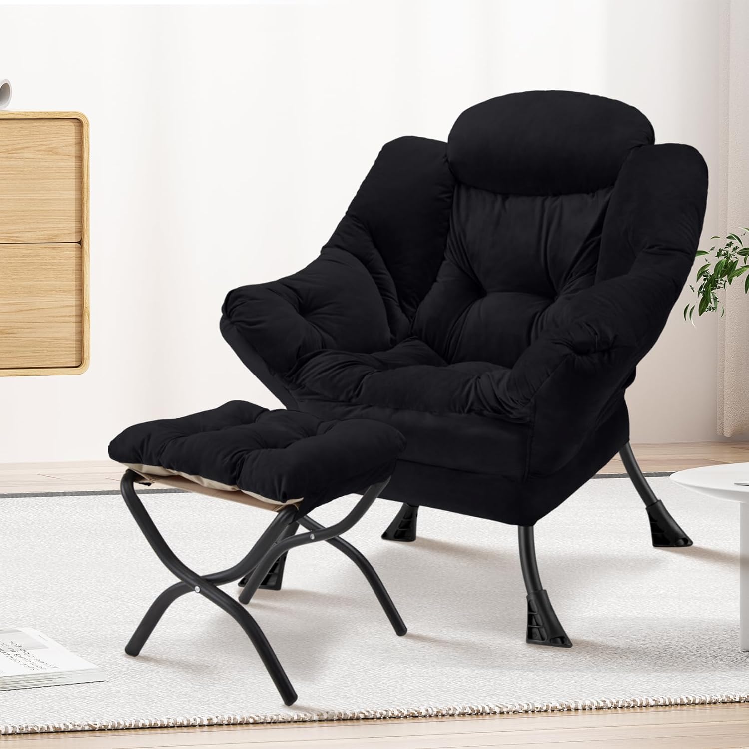 Lazy Chair with Folding Ottoman