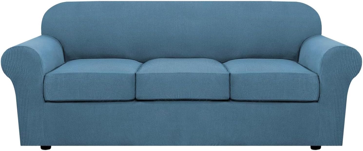 4 Piece Stretch Couch Covers for 3 Cushion Couch Sofa