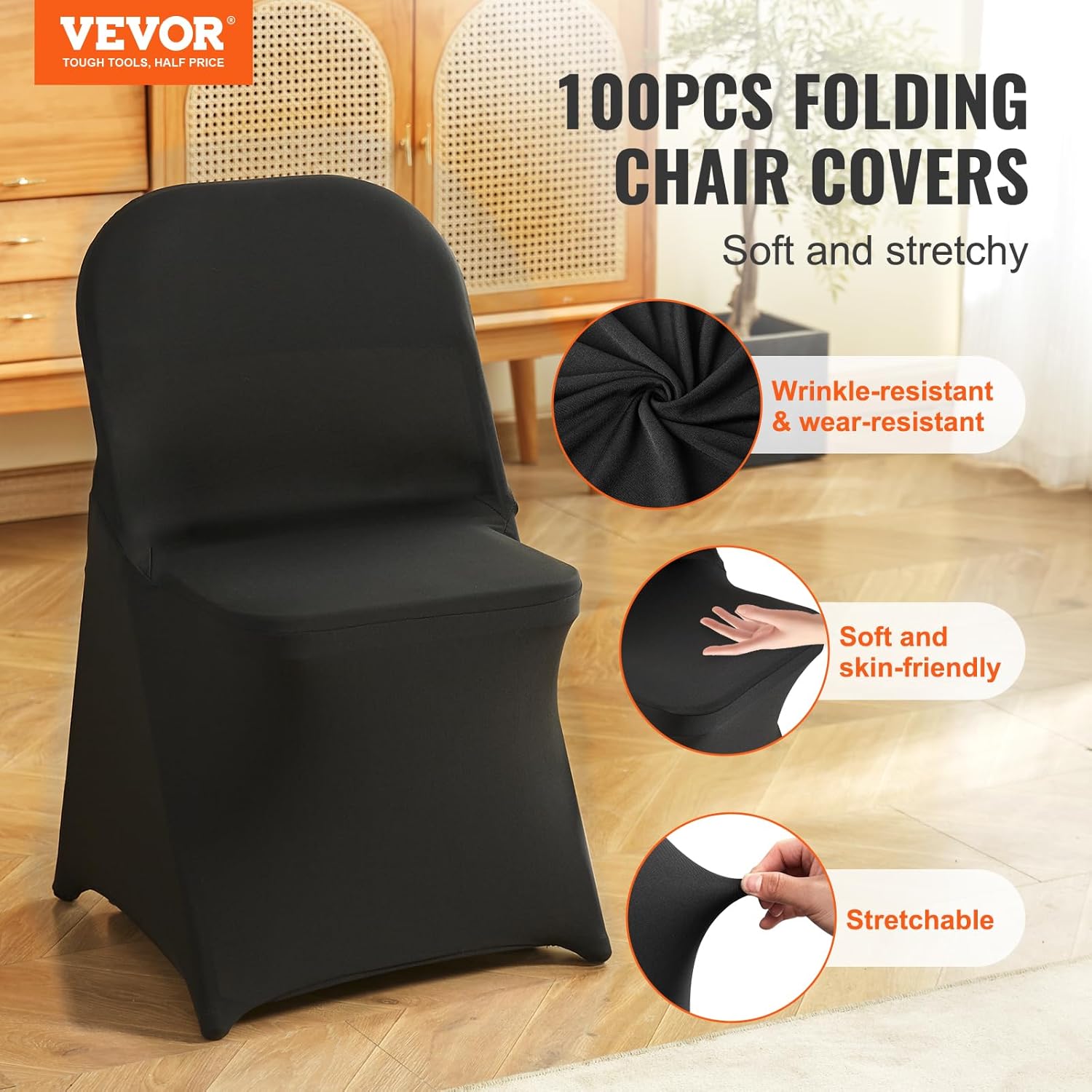 100 Pcs White Chair Covers