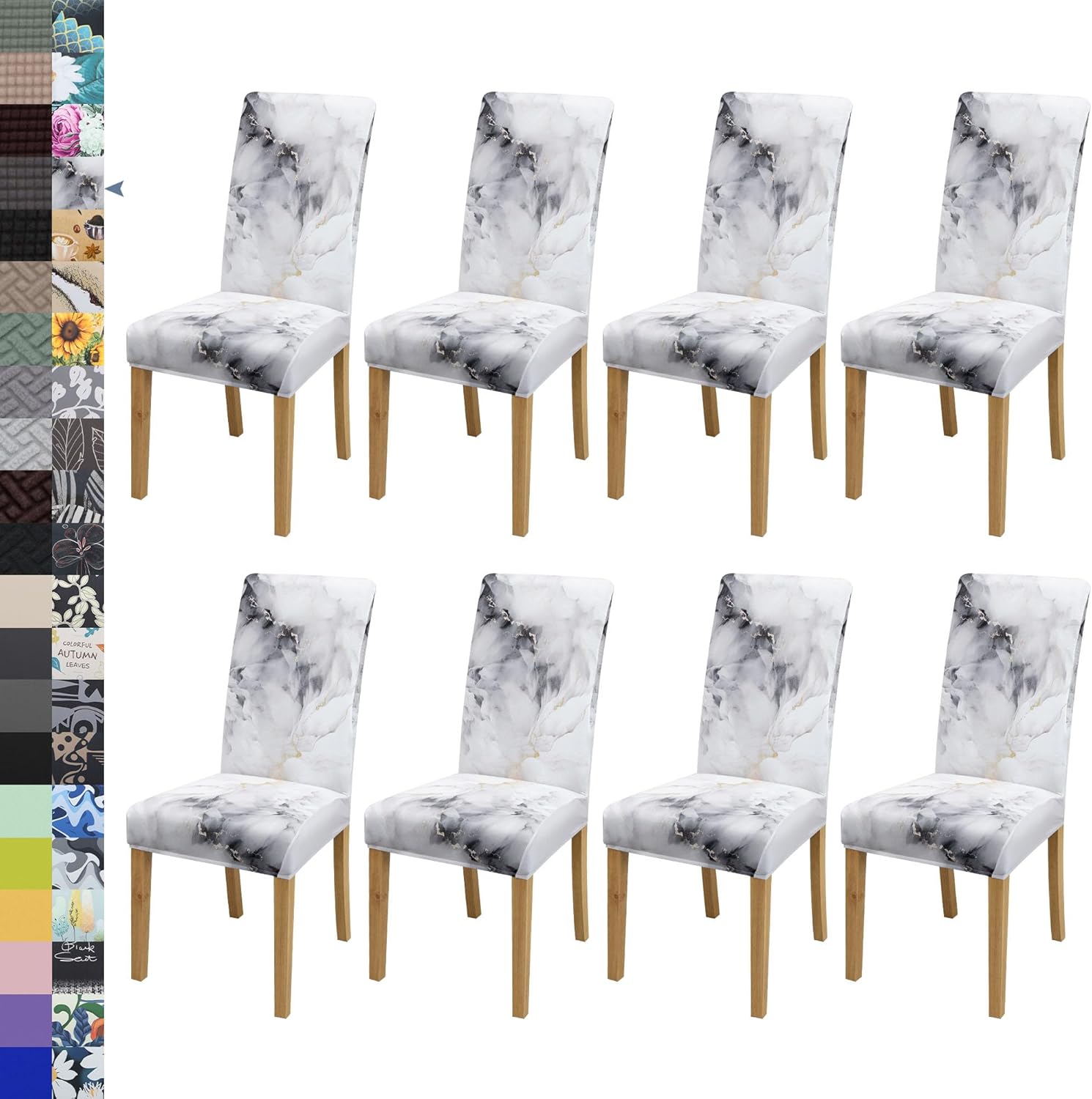 Dining Chair Cover,Dining Room Chair Covers Set of 6,Stretch Kitchen Chair Cover,Washable Dining Chair Cover,Parsons Chair Slipcovers Protective,for Home,Restaurant,Banquet(Gray)