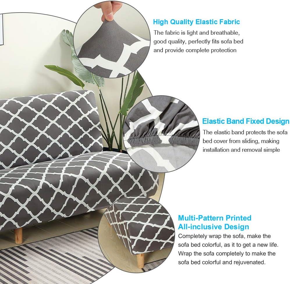 Armless Sofa Cover Futon Slipcover