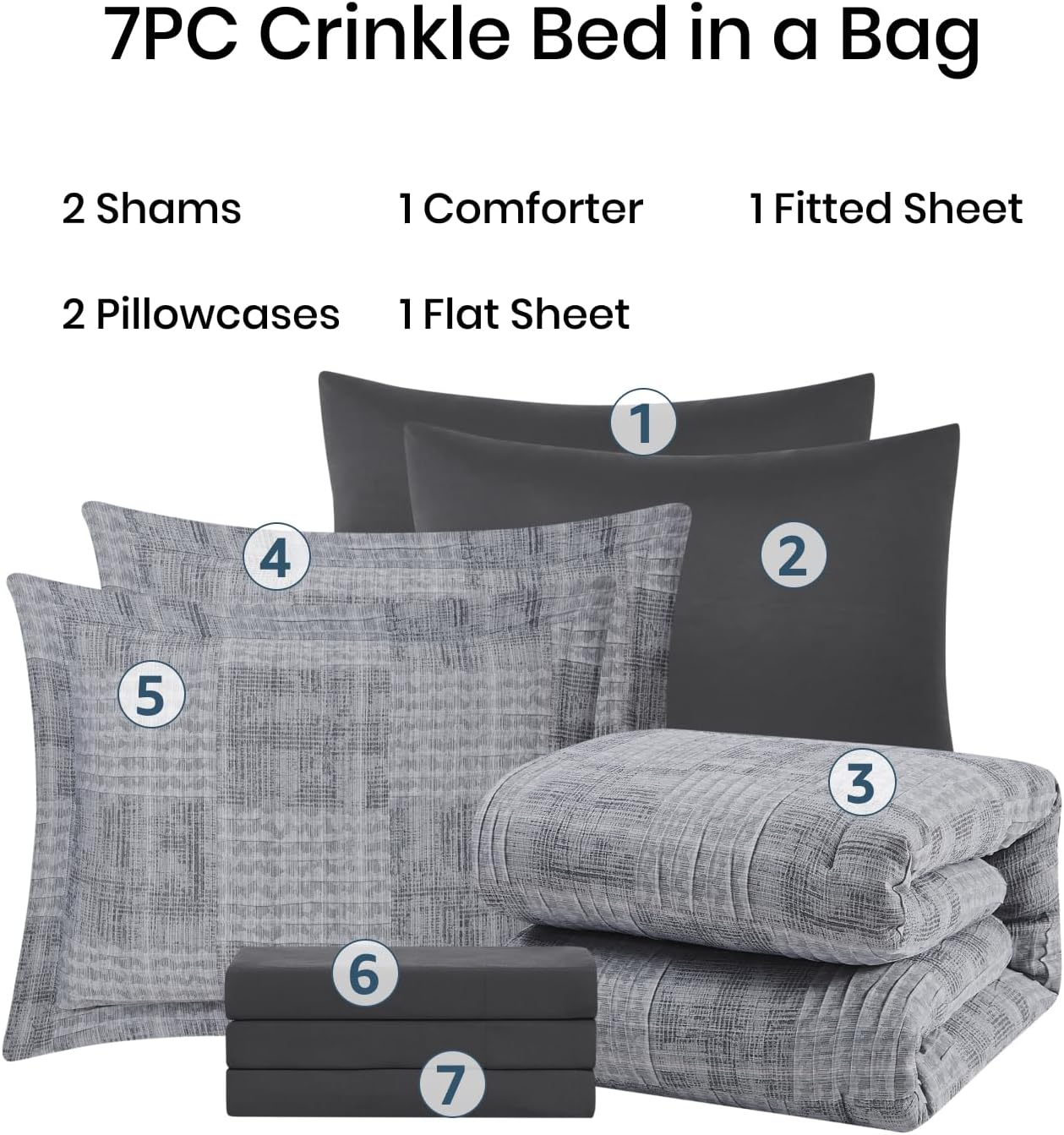 Charcoal Grey Queen Comforter Set