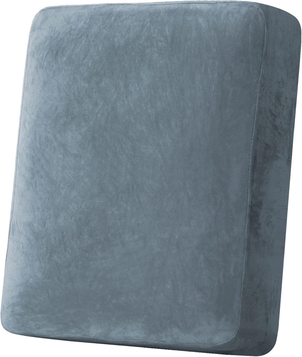 H.VERSAILTEX Velvet Stretch Couch Cushion Cover Plush Cushion Slipcover for Chair Loveseat Sofa Cushion Furniture Protector Seat Cushion Sofa Cover (3 Piece Sofa Cushion Covers, Ivory)