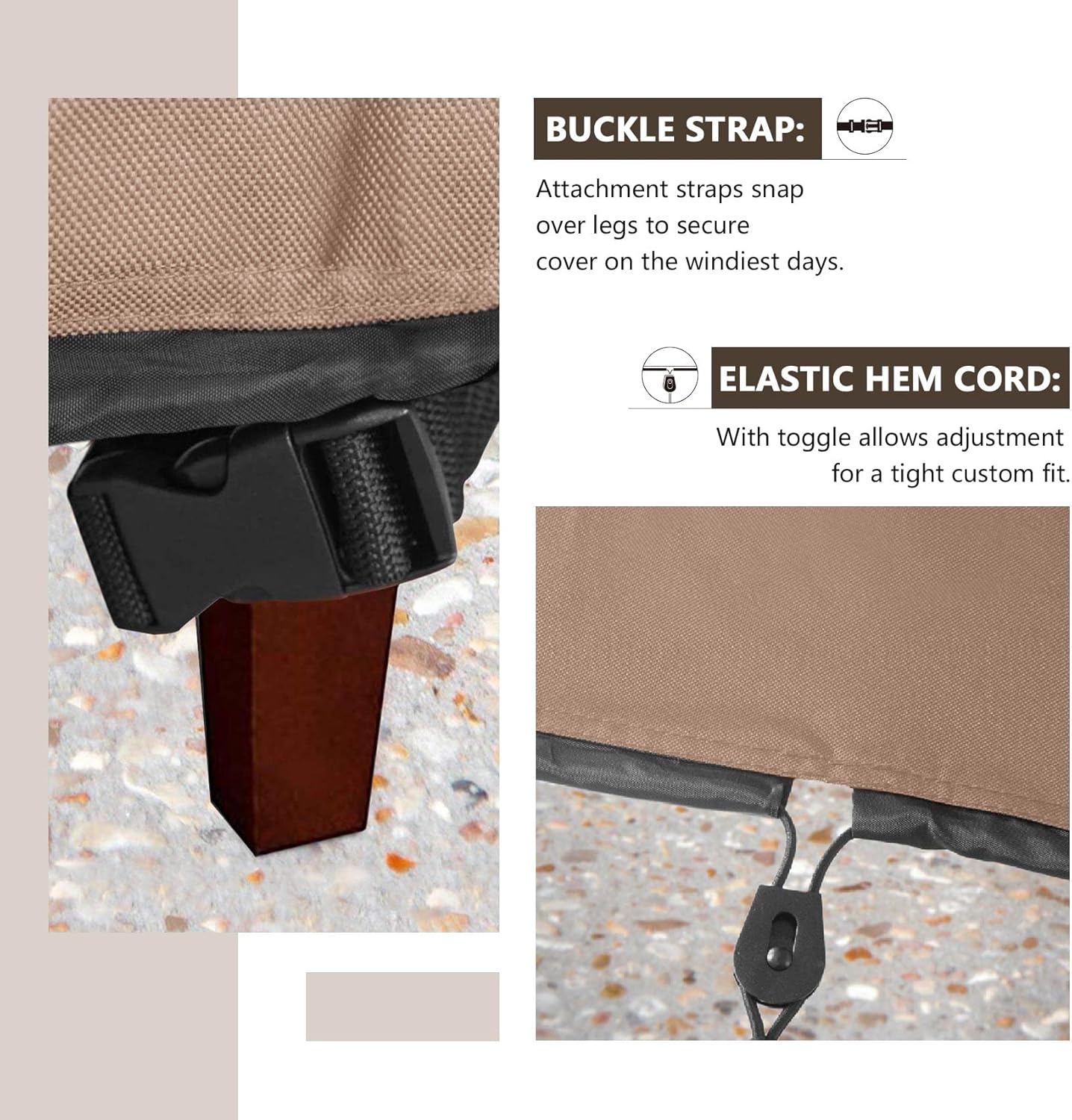 Waterproof Patio Ottoman Cover Rectangular