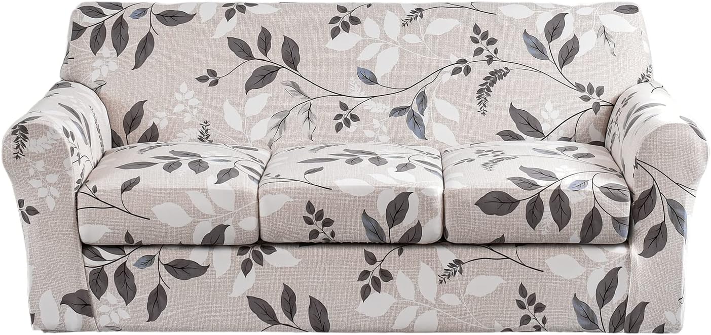 KRFOONN 2 Piece Chair Covers Printed Sofa Covers Couch Covers Washable Armchair Sofa Couch Slipcover Furniture Protector with Elastic Bottom for Living Room (Armchair, 23), Small