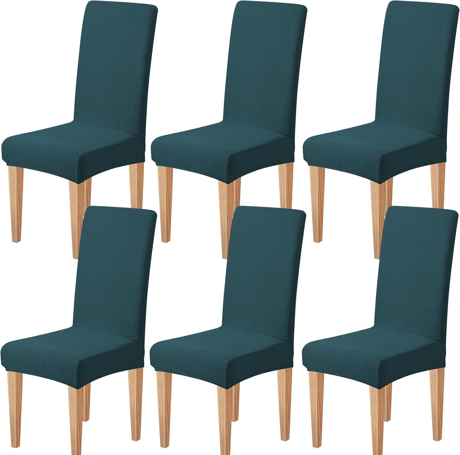 Dioxide High Stretch Chair Covers for Dining Chairs, Washable Dining Chair Covers Set of 6, Soft Kitchen Chairs Seat Covers, Parsons Chair Slipcovers Protectors for Home Hotel Restaurant Banquet