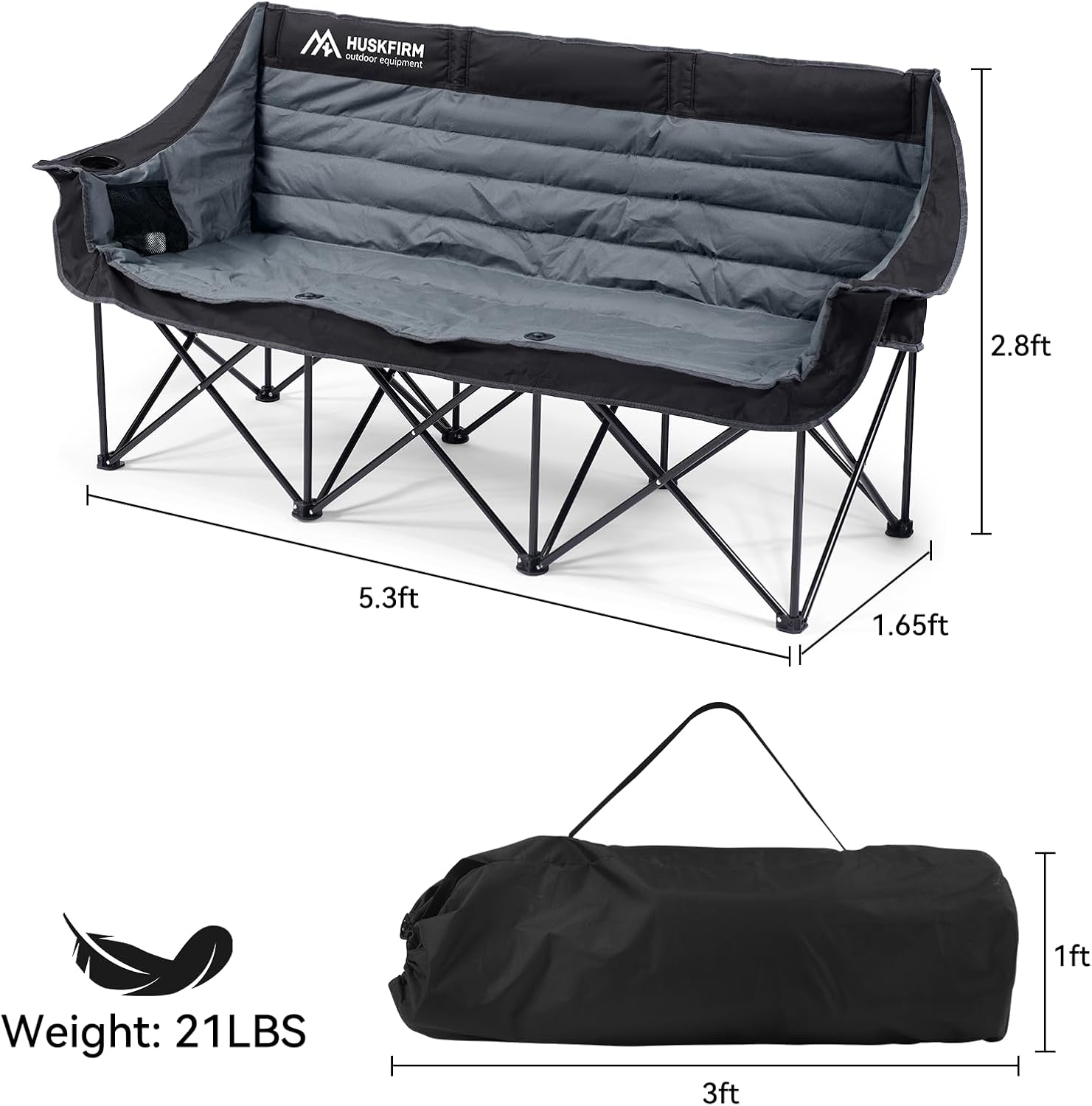 Loveseat Padded Camp Chair