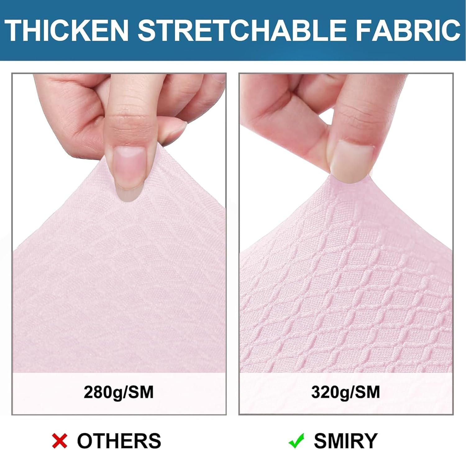 Smiry Waterproof Seat Covers for Dining Room Chairs Set of 4, Stretch Jacquard Removable Washable Chair Seat Slipcovers Protector, No Rear Covers, Beige