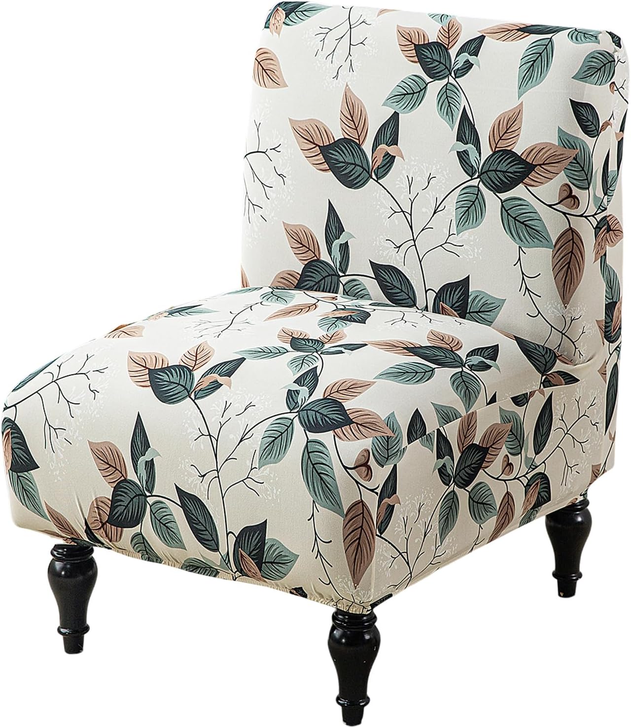 Eco-Ancheng Armless Chair Slipcover Removable Armless Accent Chairs Covers Washable Armless Slipper Chair Slipcover Printed Armless Chair Furniture Protector Covers for Living Dining Room Hotel