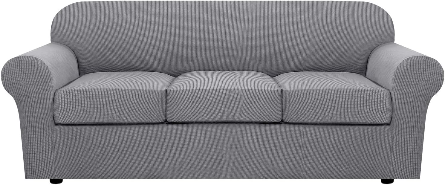 4 Piece Stretch Couch Covers for 3 Cushion Couch Sofa