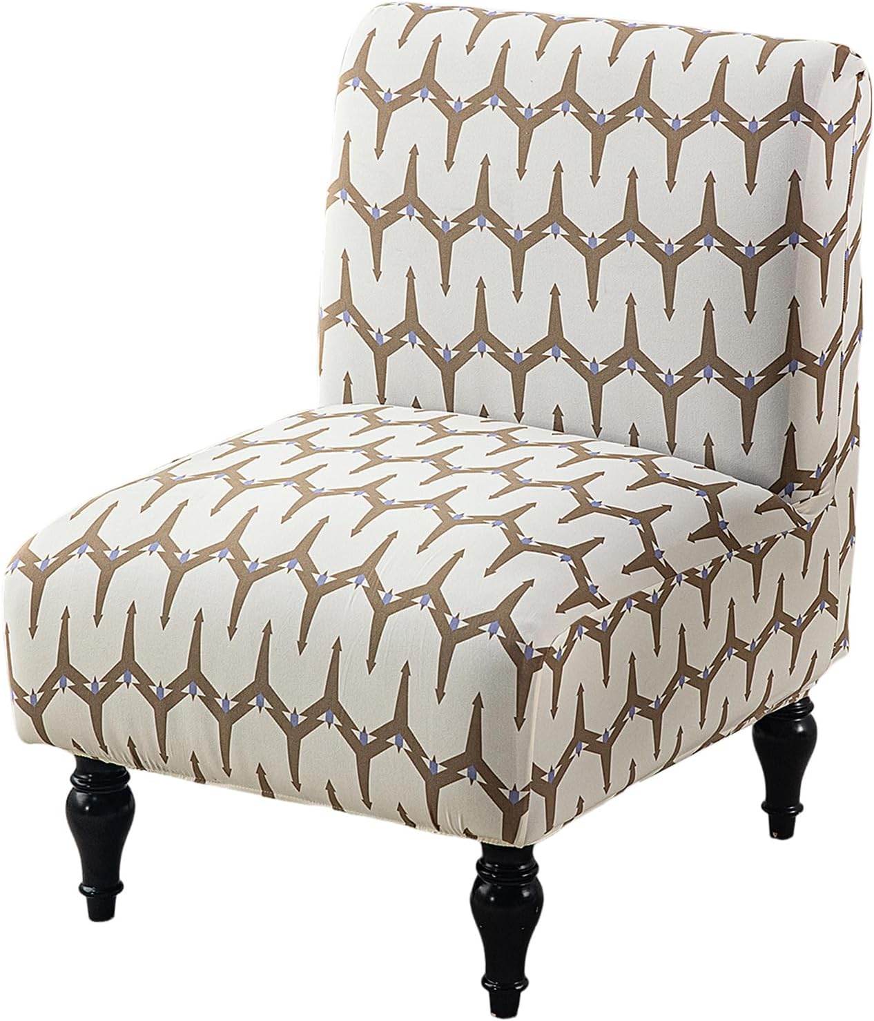 Eco-Ancheng Armless Chair Slipcover Removable Armless Accent Chairs Covers Washable Armless Slipper Chair Slipcover Printed Armless Chair Furniture Protector Covers for Living Dining Room Hotel