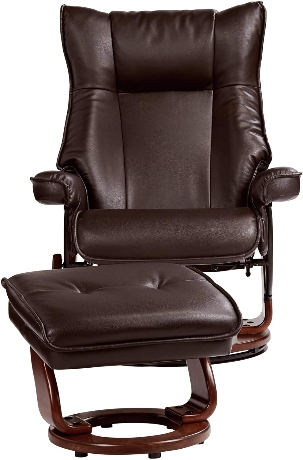 Leather Recliner with Ottoman Chair