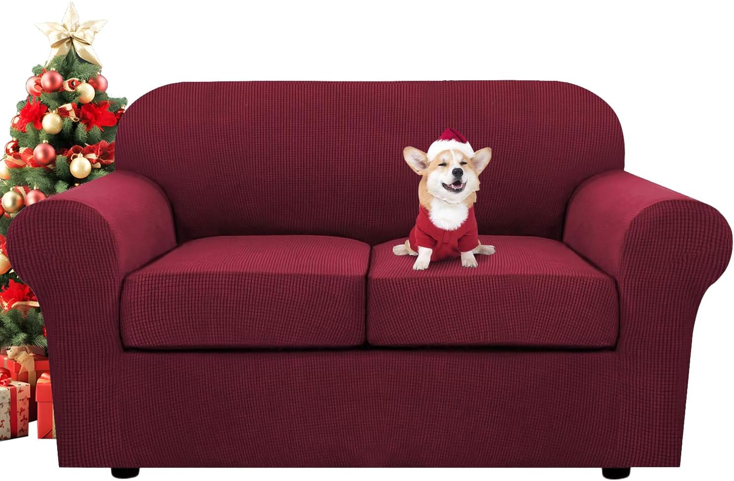 4 Piece Stretch Couch Covers for 3 Cushion Couch Sofa