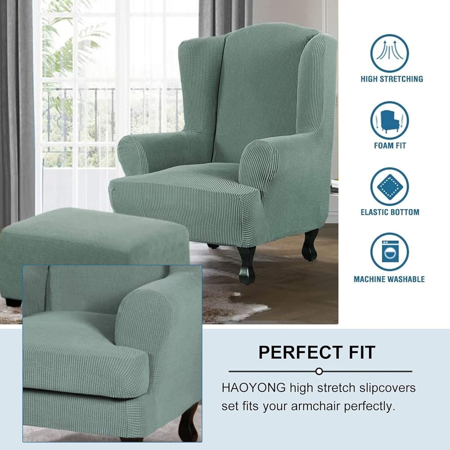 Stretch Wing Chair Cover