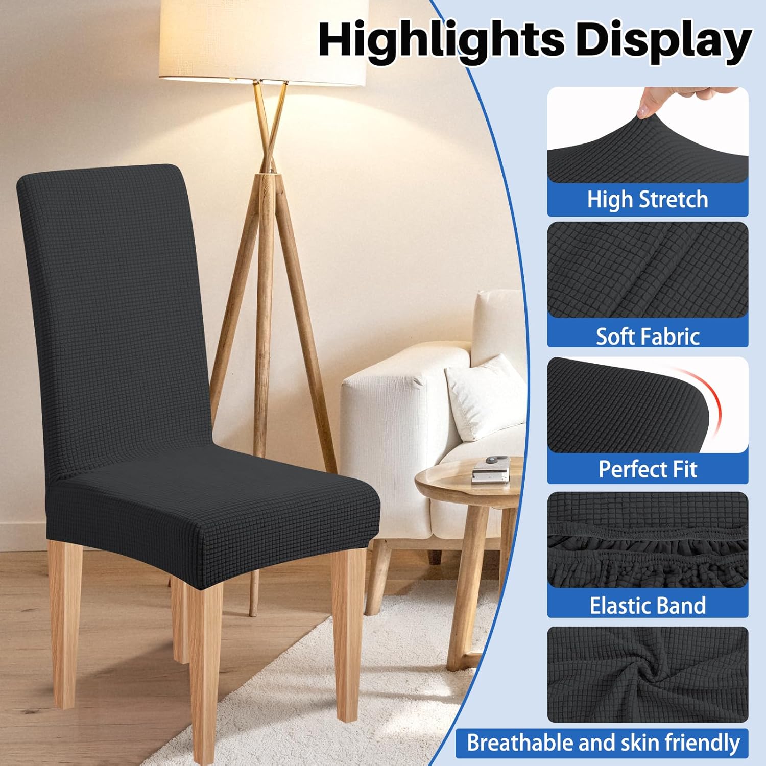 High Stretch Chair Covers for Dining Chairs