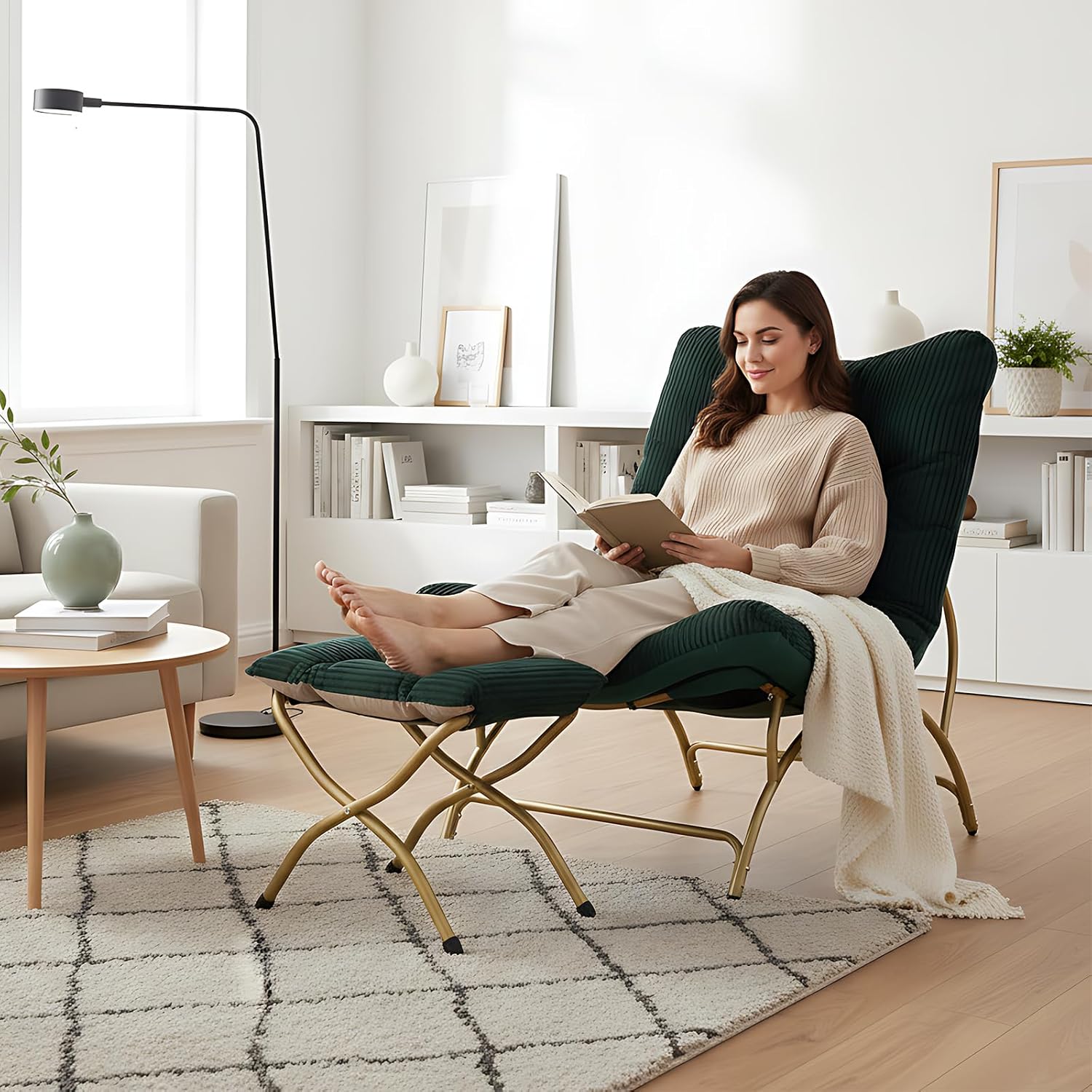 Accent Chair with Ottoman