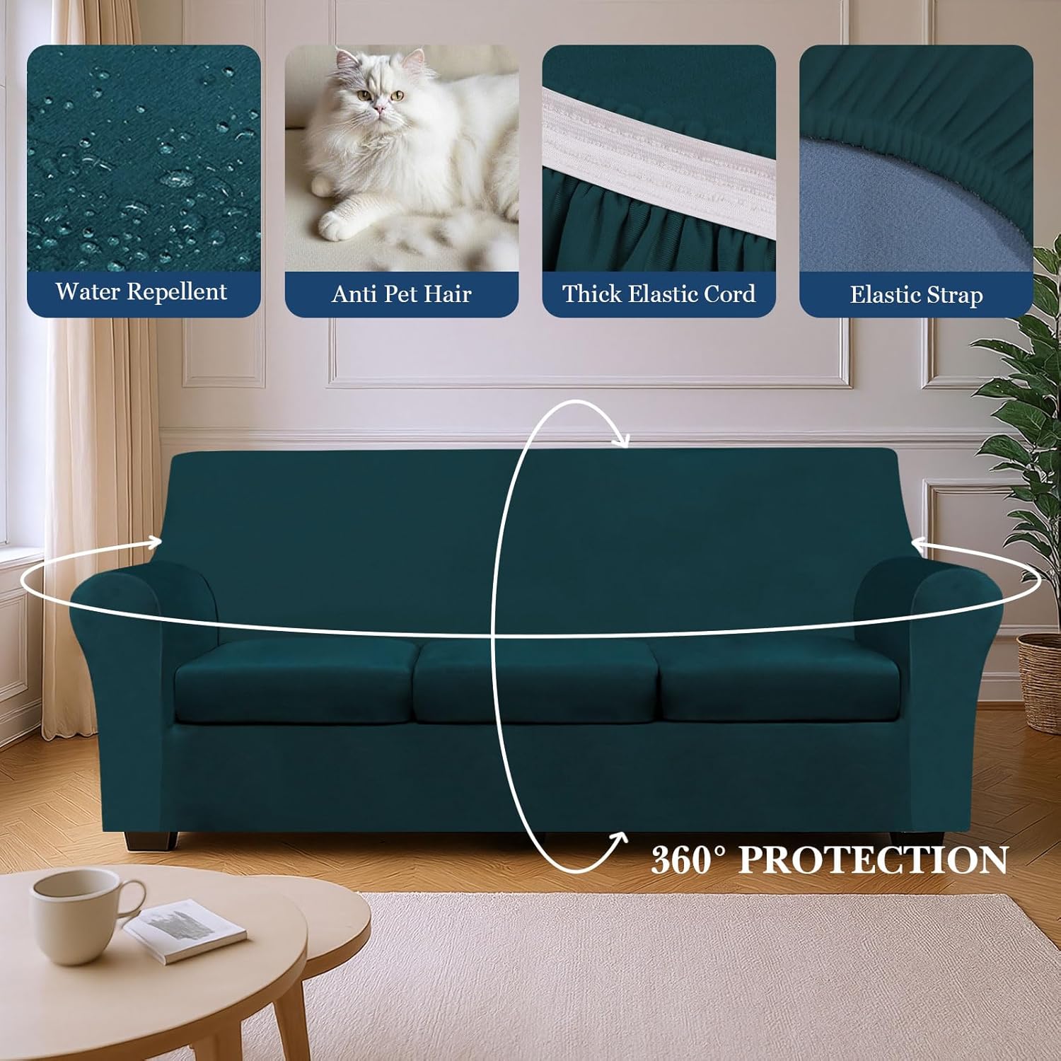 Stretch 4 Pieces Sofa Covers