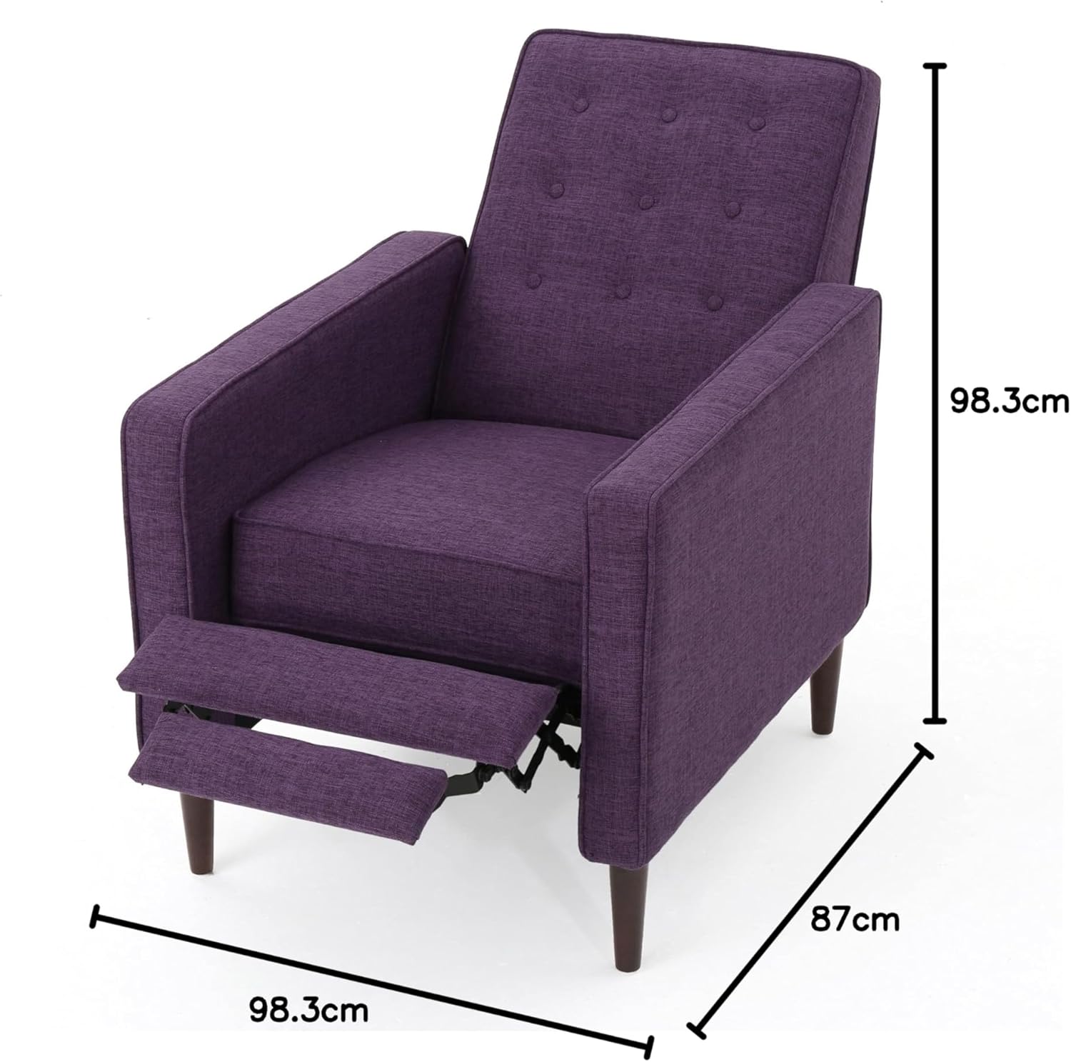 Modern Fabric Recliners, 2-Pcs Set