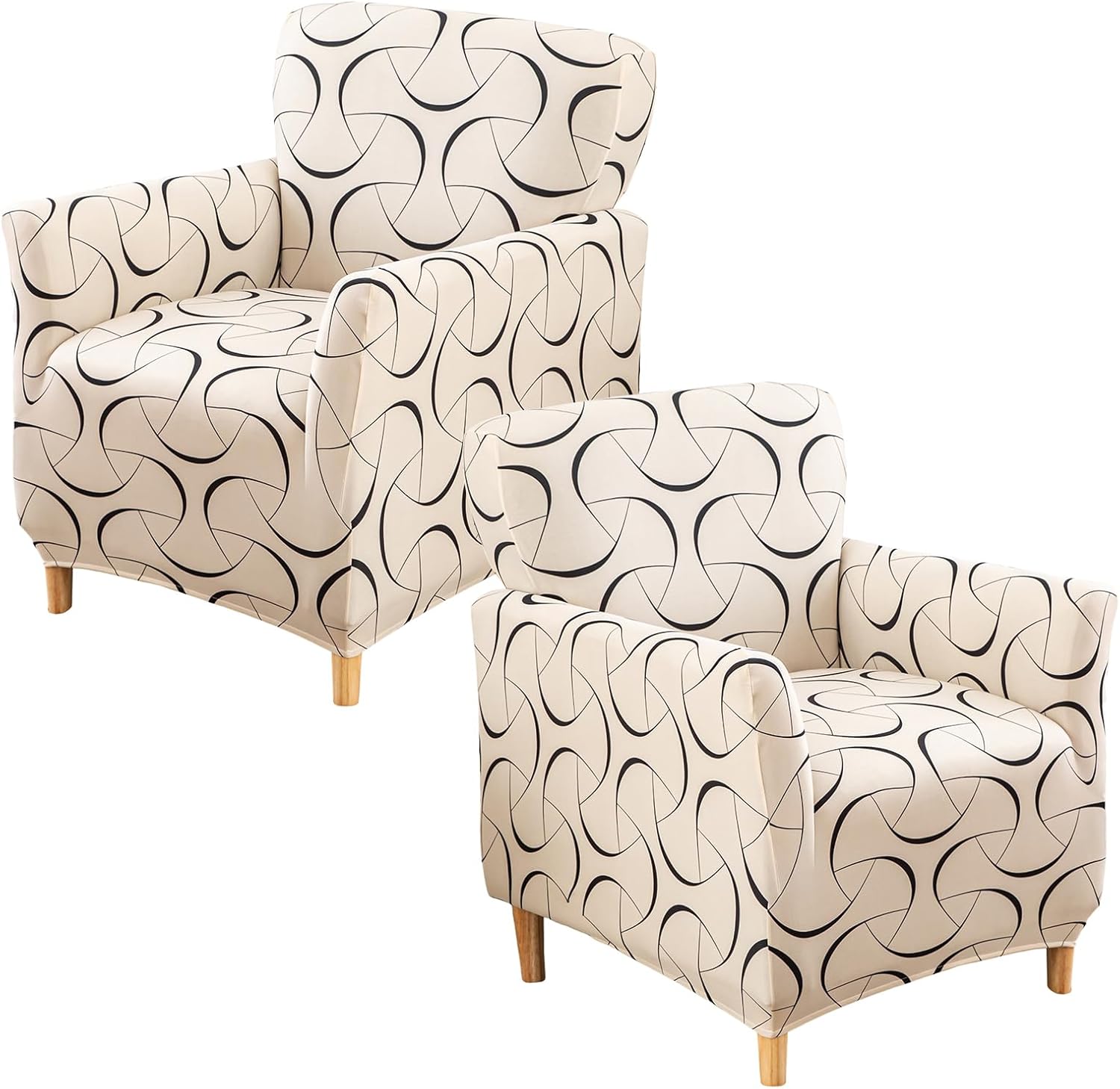 Printed Banquet Armchair Slipcovers Soft Chair Covers Armchair 1-Piece Stretch Chair Covers for Living Room Nonslip Outdoor Armchair Slipcover Kids Pets Friendly Furniture Protector,01