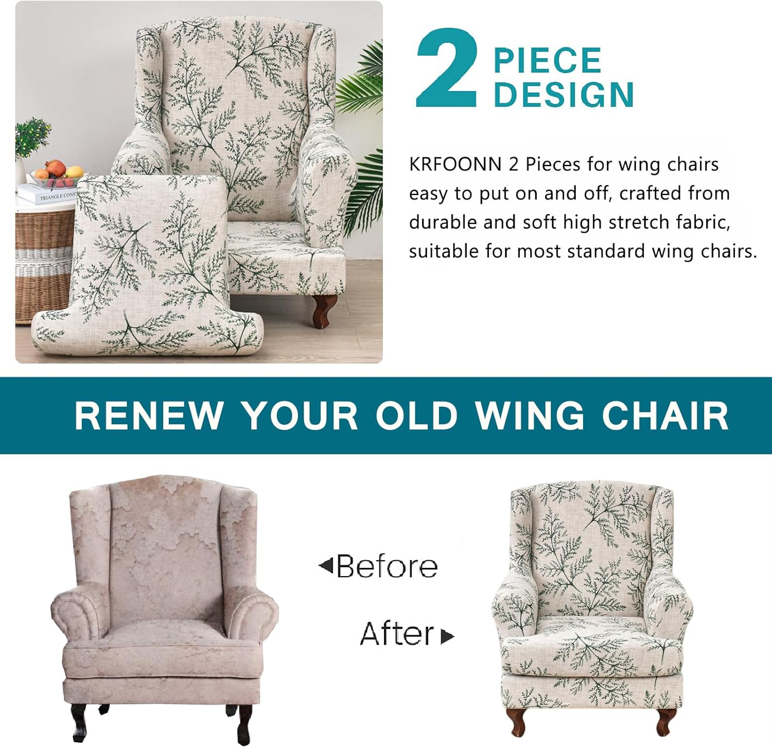 Wingback Chair Cover Slipcovers