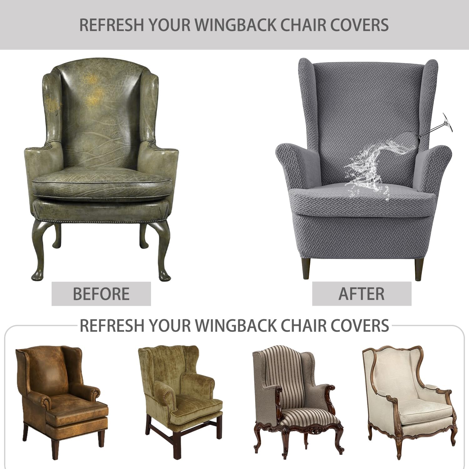 Wingback Chair Cover
