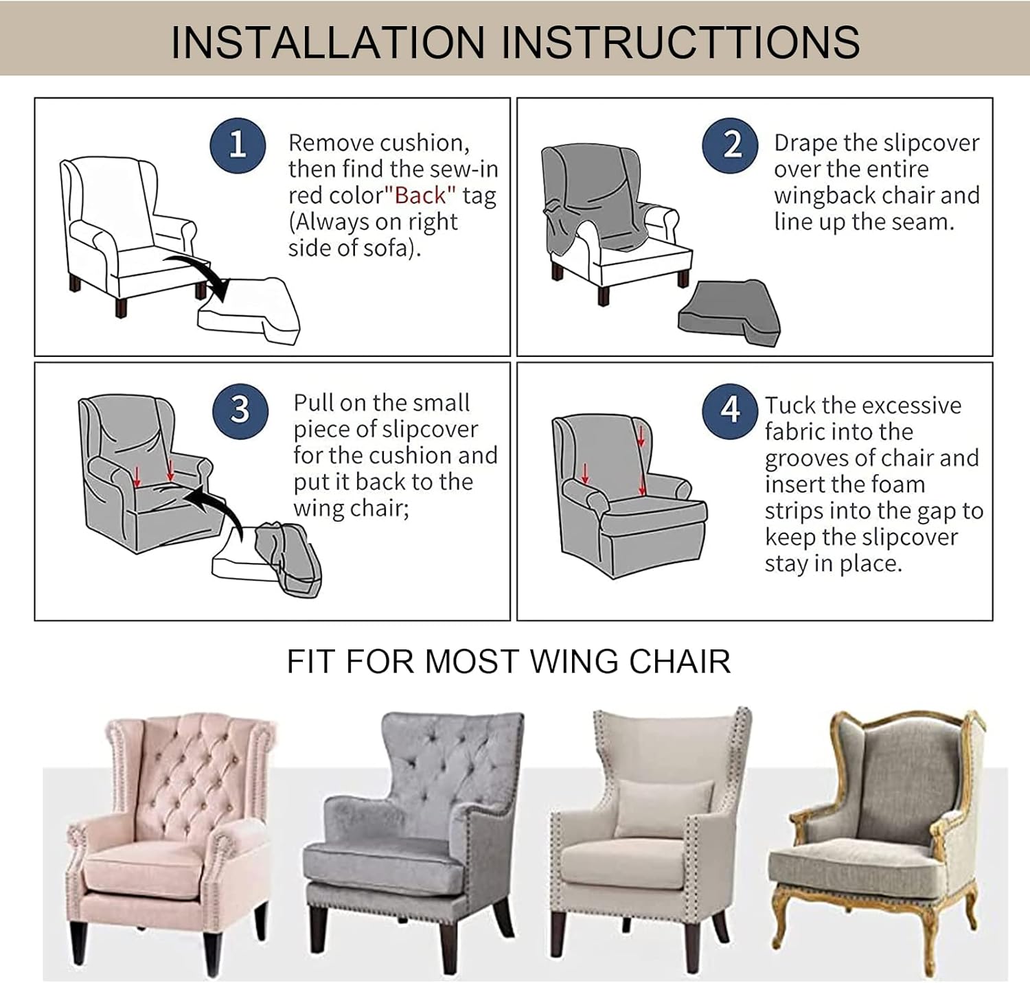 Wingback Chair Slipco