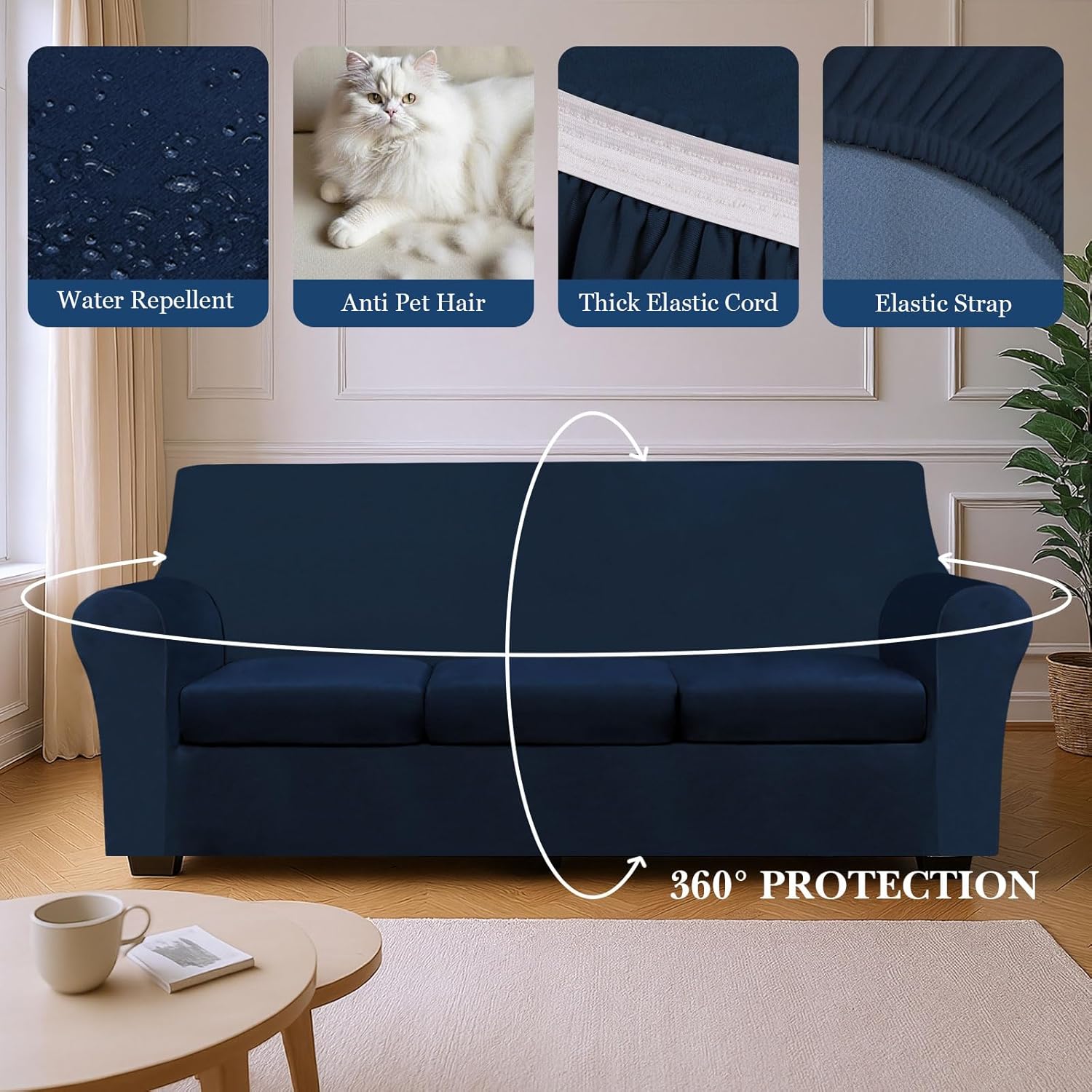 Stretch 4 Pieces Sofa Covers