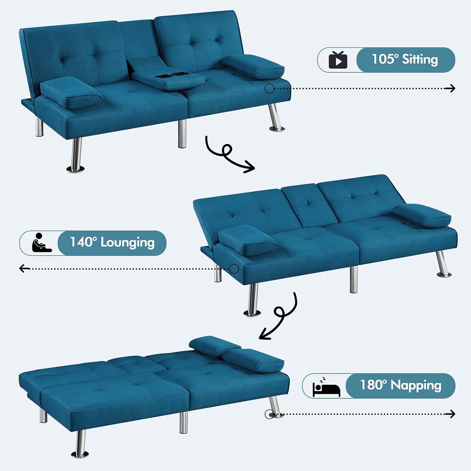 Convertible Sofa Bed Adjustable