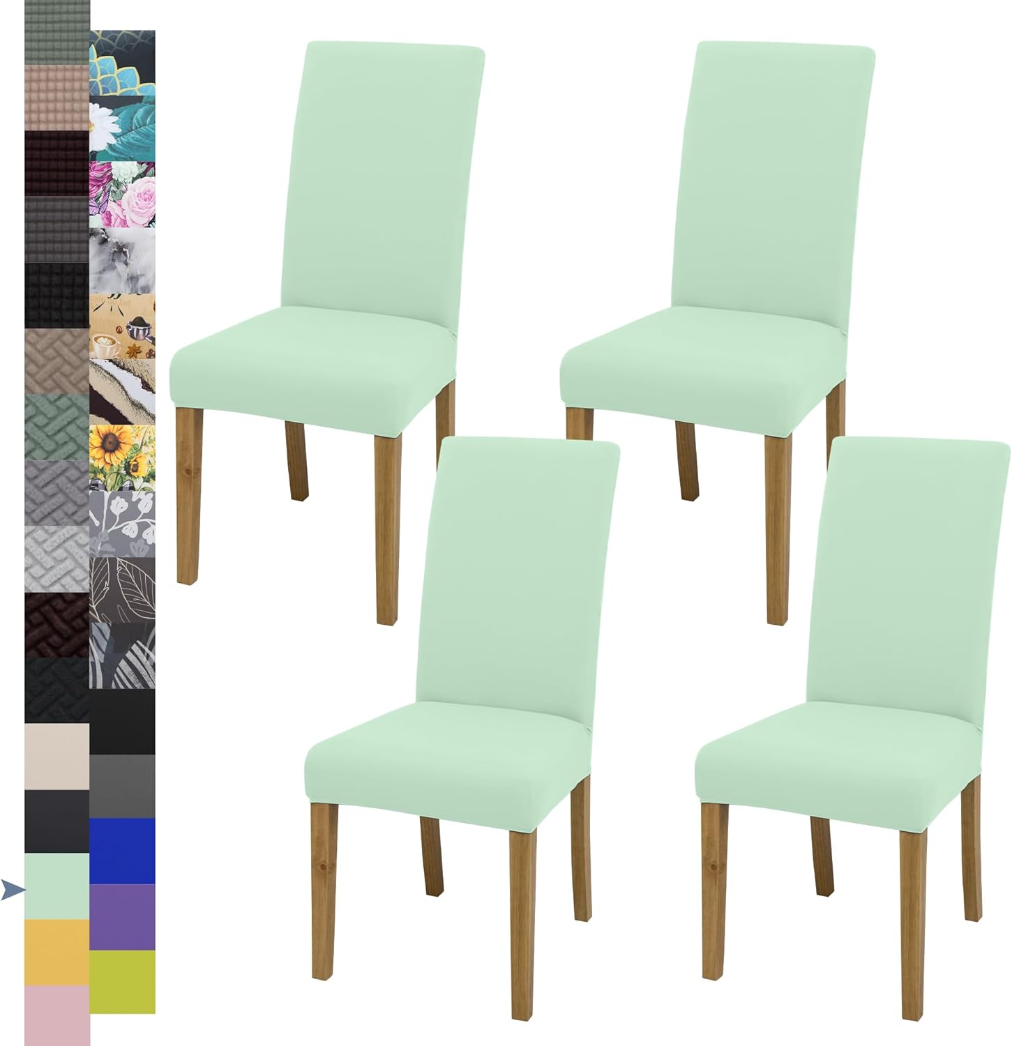 Dining Chair Cover,Dining Room Chair Covers Set of 6,Stretch Kitchen Chair Cover,Washable Dining Chair Cover,Parsons Chair Slipcovers Protective,for Home,Restaurant,Banquet(Gray)