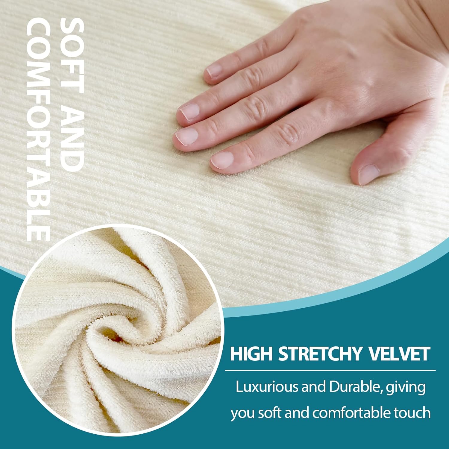 2 Pieces T Cushion Chair Covers