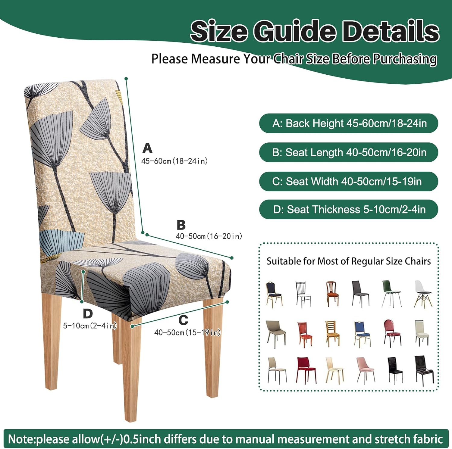 High Stretch Chair Covers for Dining Chairs