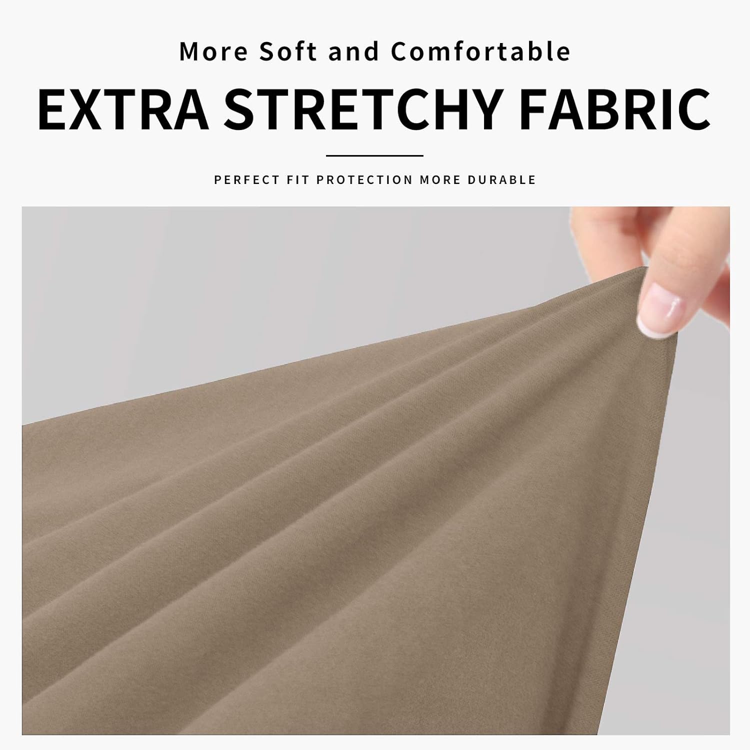 Easy-Going 100% Dual Waterproof 2 Pieces Chair Cover Stretch Soft Couch Cover for Dogs, Sofa Slipcover for 1 Separate Cushion Couch Leakproof Furniture Protector for Kids, Pets Grayish Green