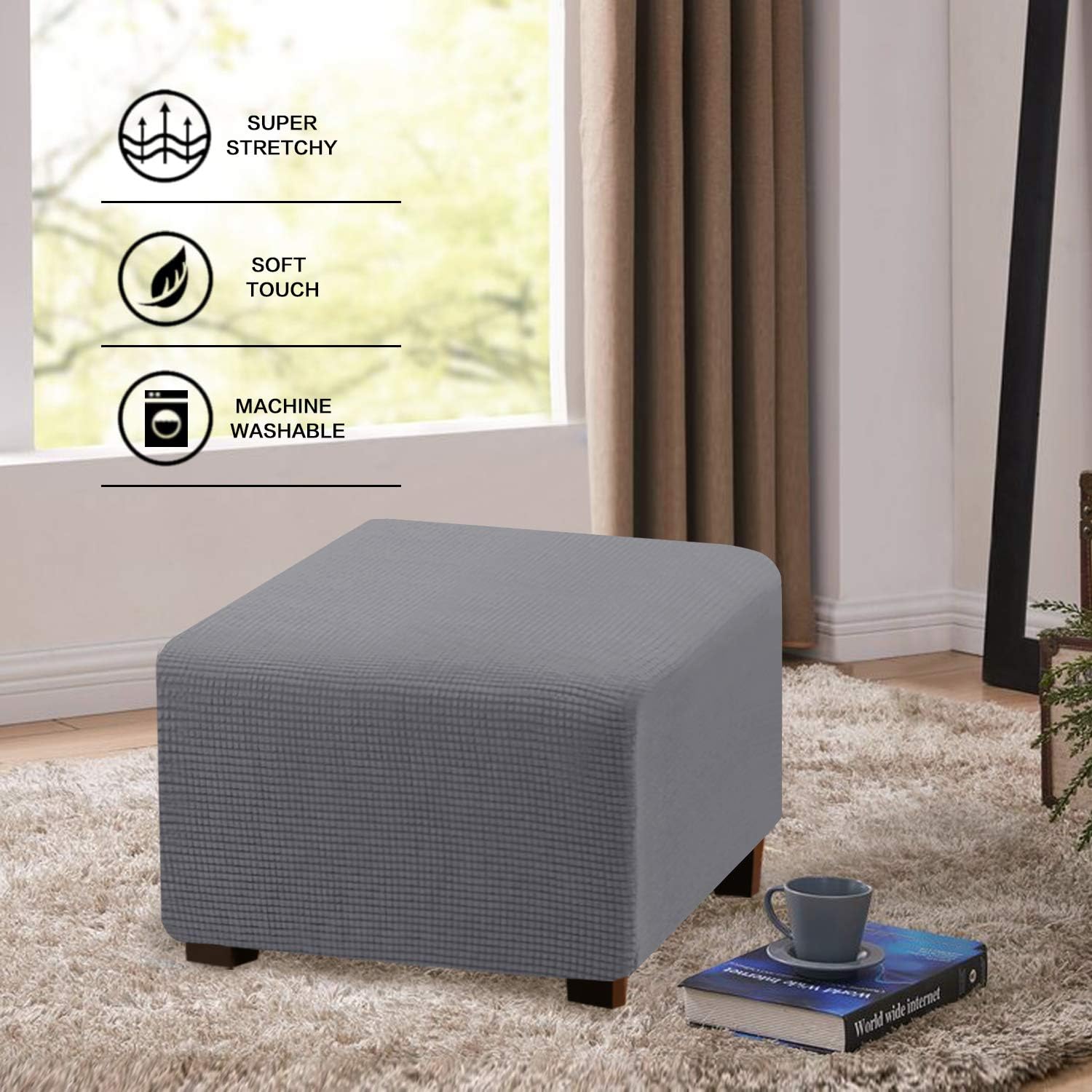 Square Ottoman Slipcovers