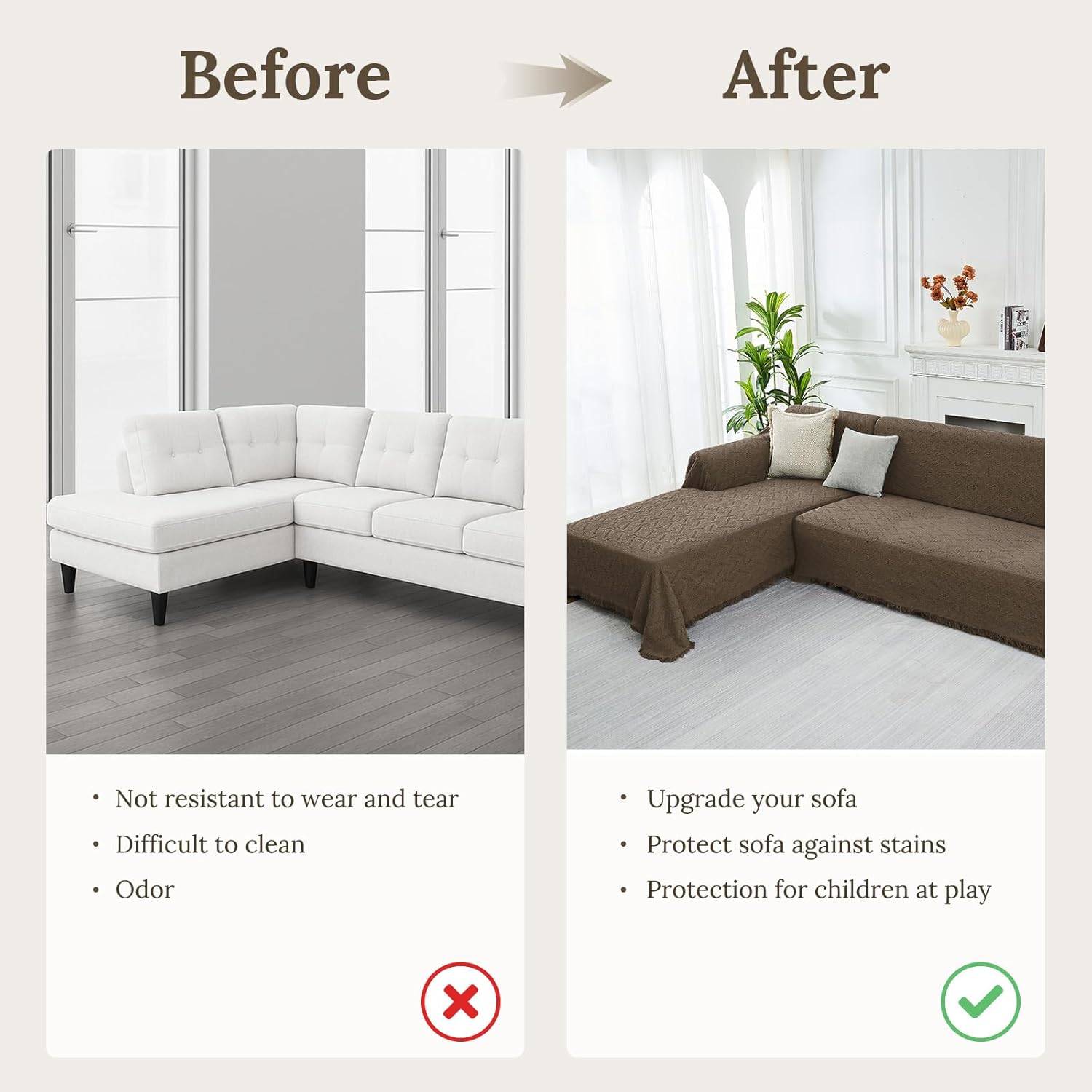 Couch Covers 2 Pieces L Shaped Sofa Cover