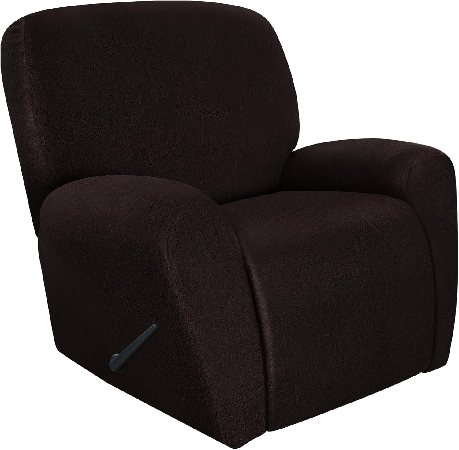 Leather Like Recliner Chair Covers Heavy Duty, 4 Pieces Lazy Boy Recliner Cover for Recliner Chair, Leather Cover for Recliner slipcovers Washable for Pets (Dark Brown)