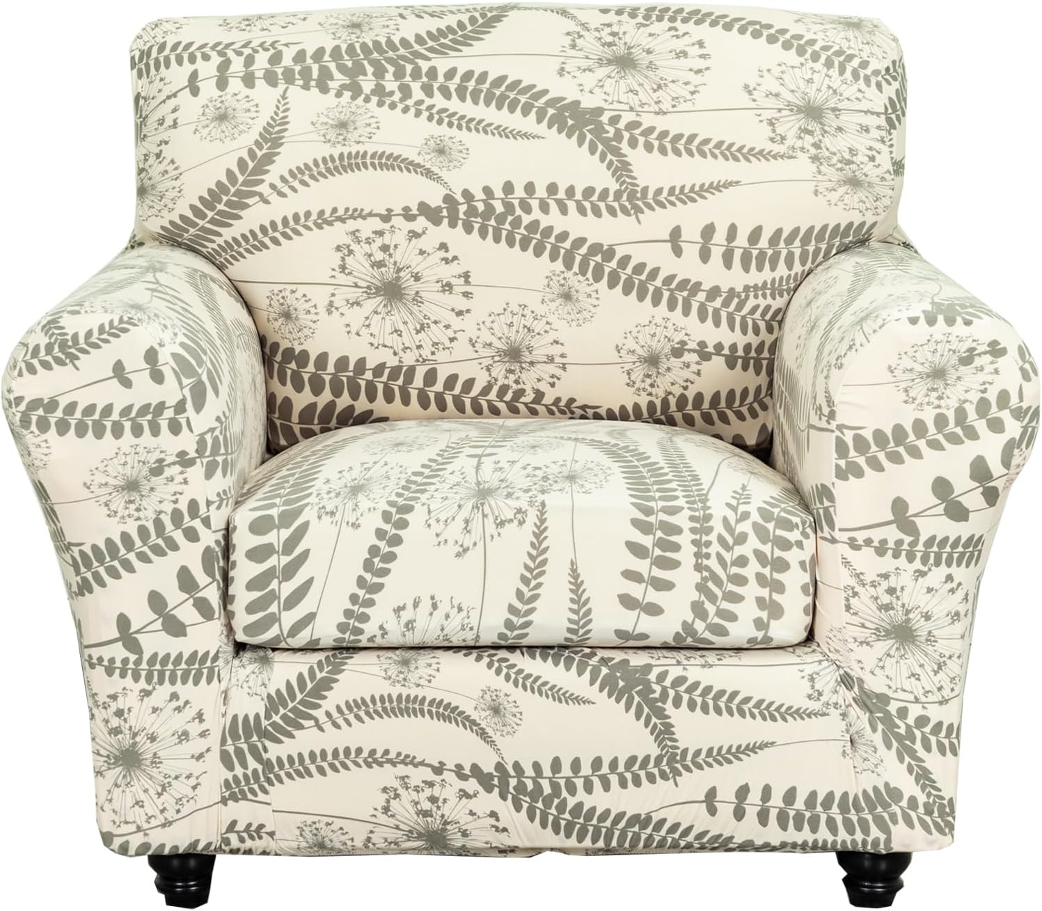 KRFOONN 2 Piece Chair Covers Printed Sofa Covers Couch Covers Washable Armchair Sofa Couch Slipcover Furniture Protector with Elastic Bottom for Living Room (Armchair, 23), Small