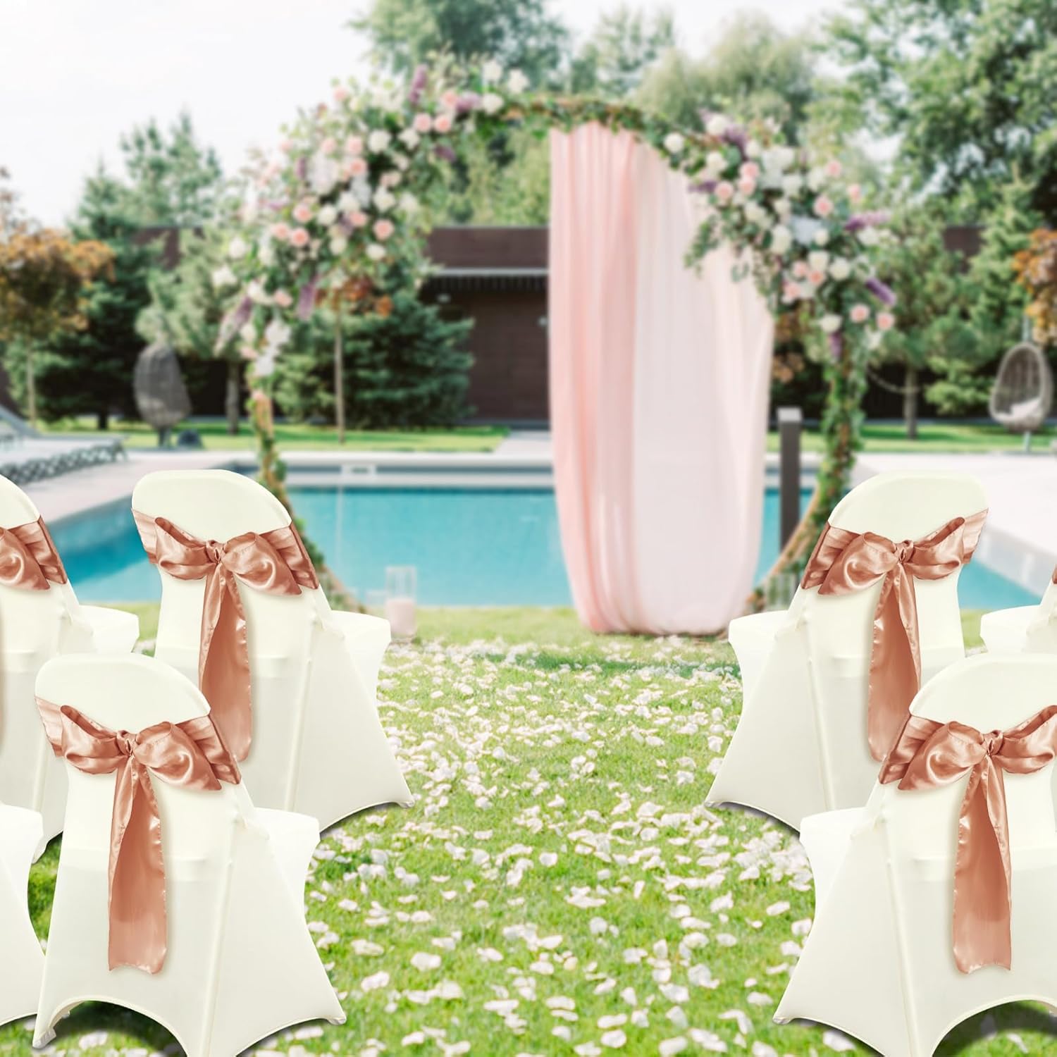 100 Pcs White Chair Covers