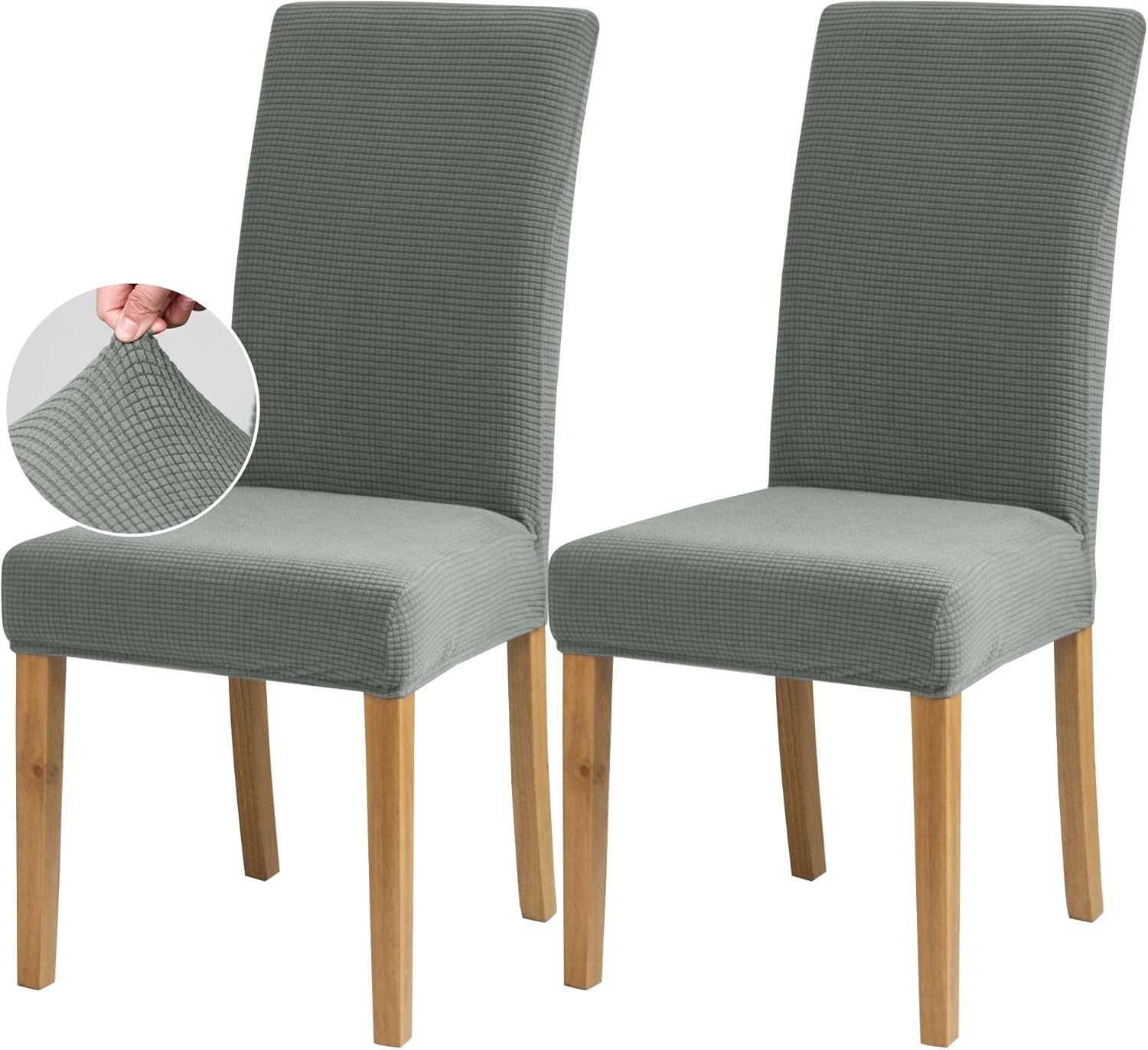 Dining Chair Cover,Dining Room Chair Covers Set of 6,Stretch Kitchen Chair Cover,Washable Dining Chair Cover,Parsons Chair Slipcovers Protective,for Home,Restaurant,Banquet(Gray)