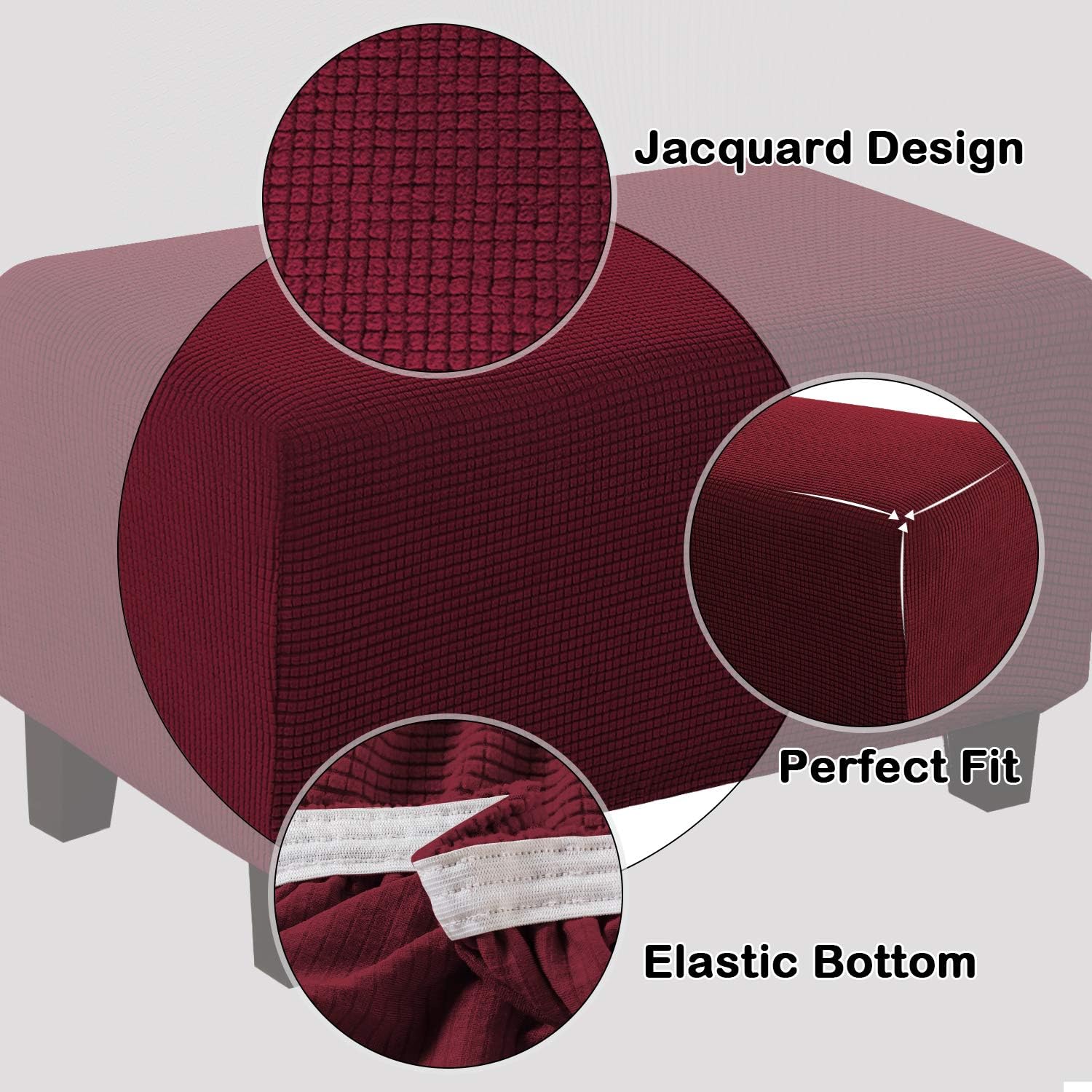 Stretch Ottoman Cover Ottoman Slipcover