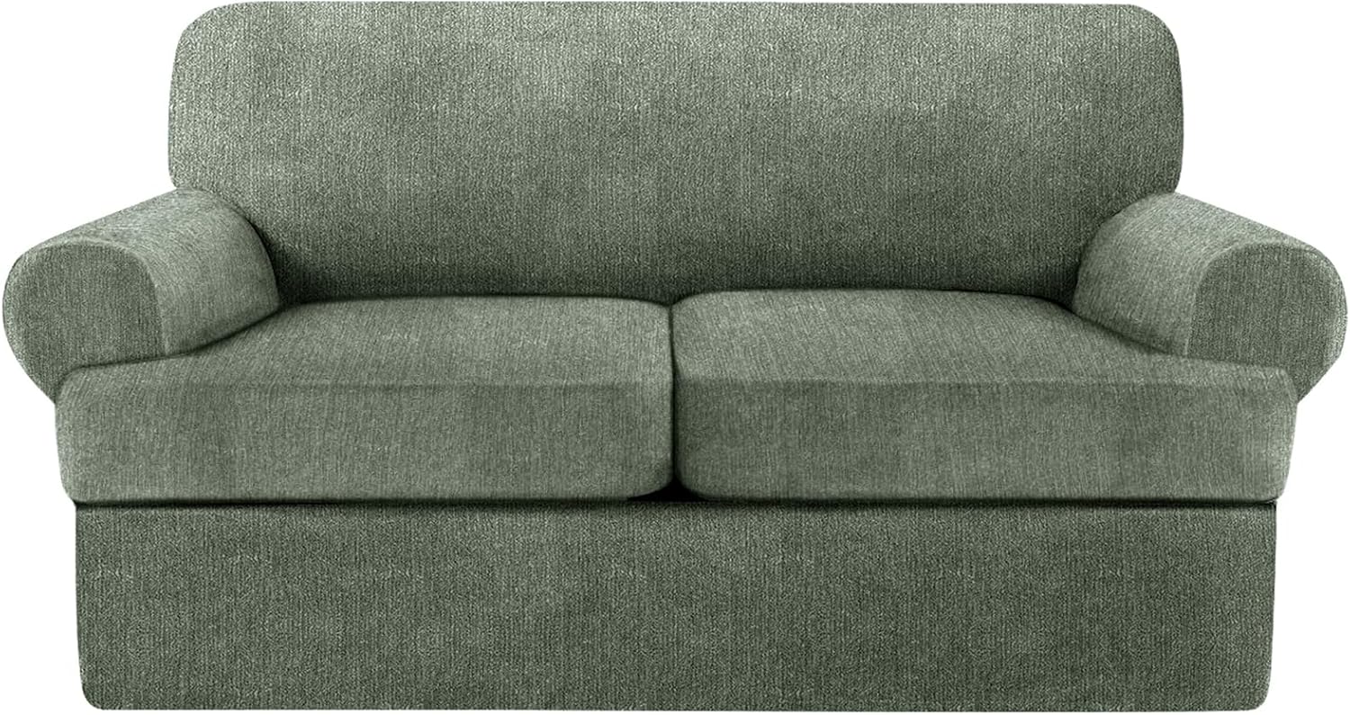 2 Pieces T Cushion Chair Covers