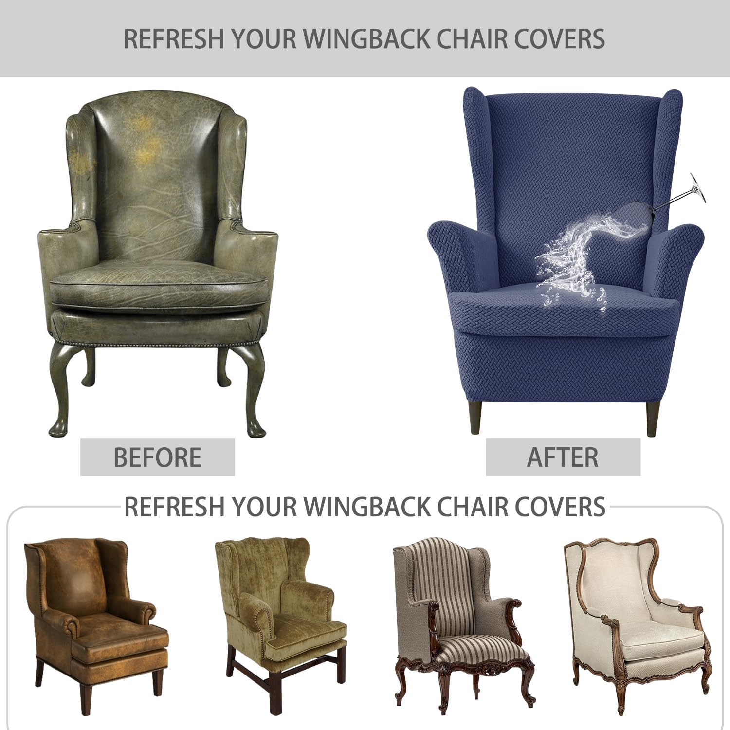 Wingback Chair Cover