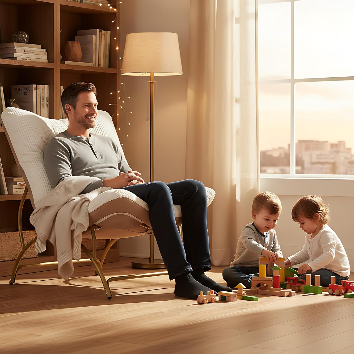 Accent Chair with Ottoman